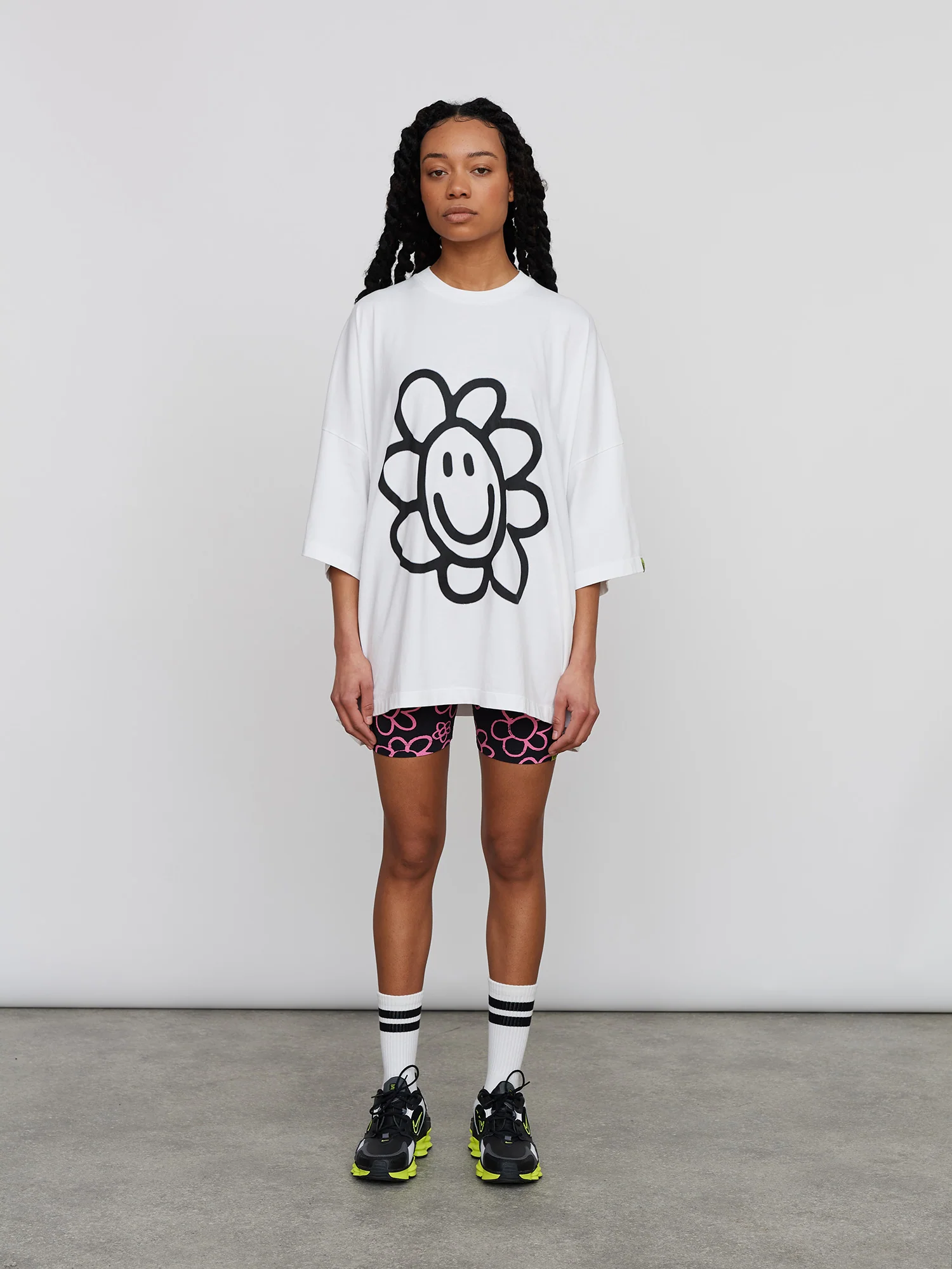 Happy Flower Big Square T-Shirt - Image 5