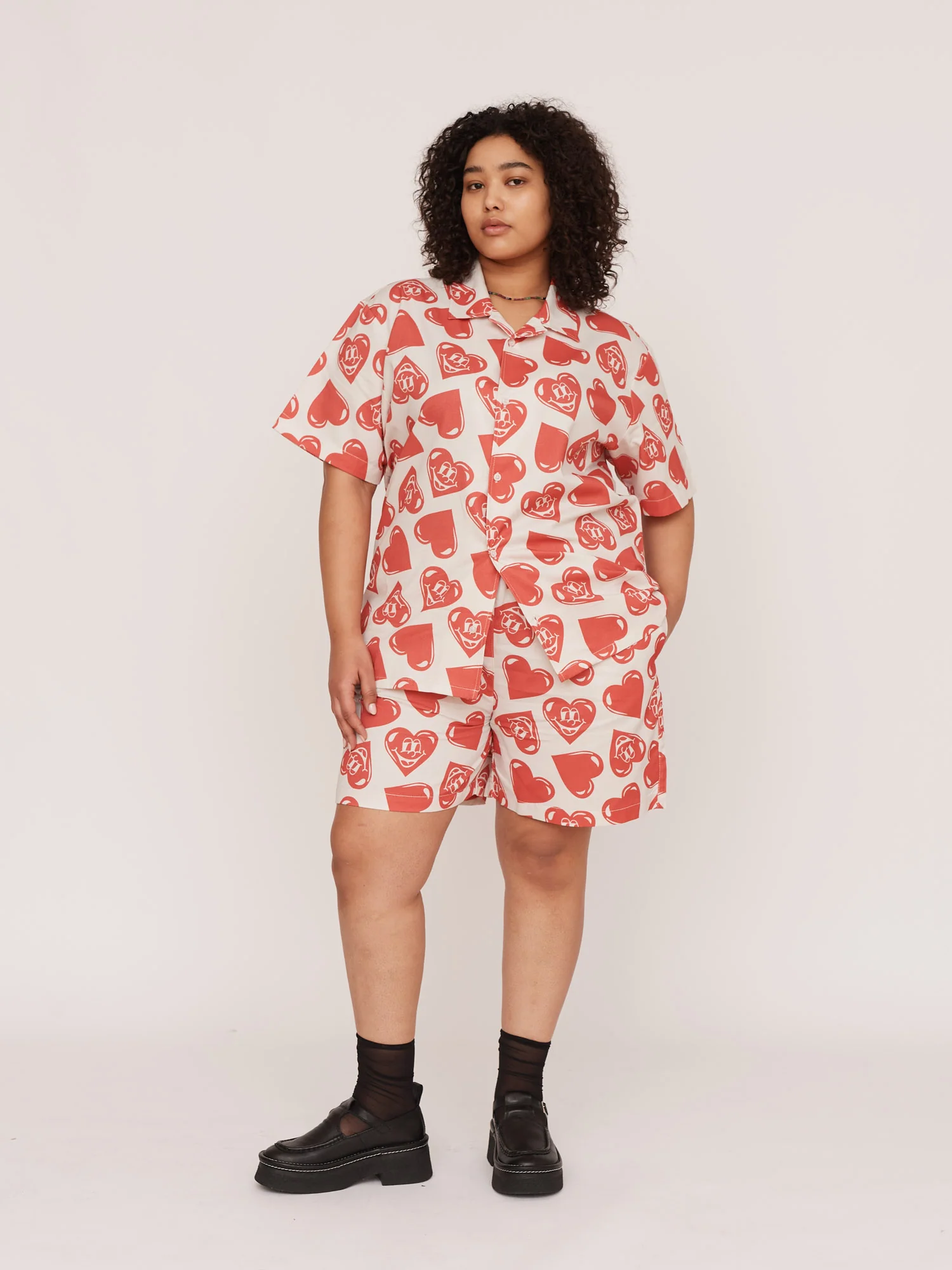 Happy Heart Bowling Shirt - Image 4