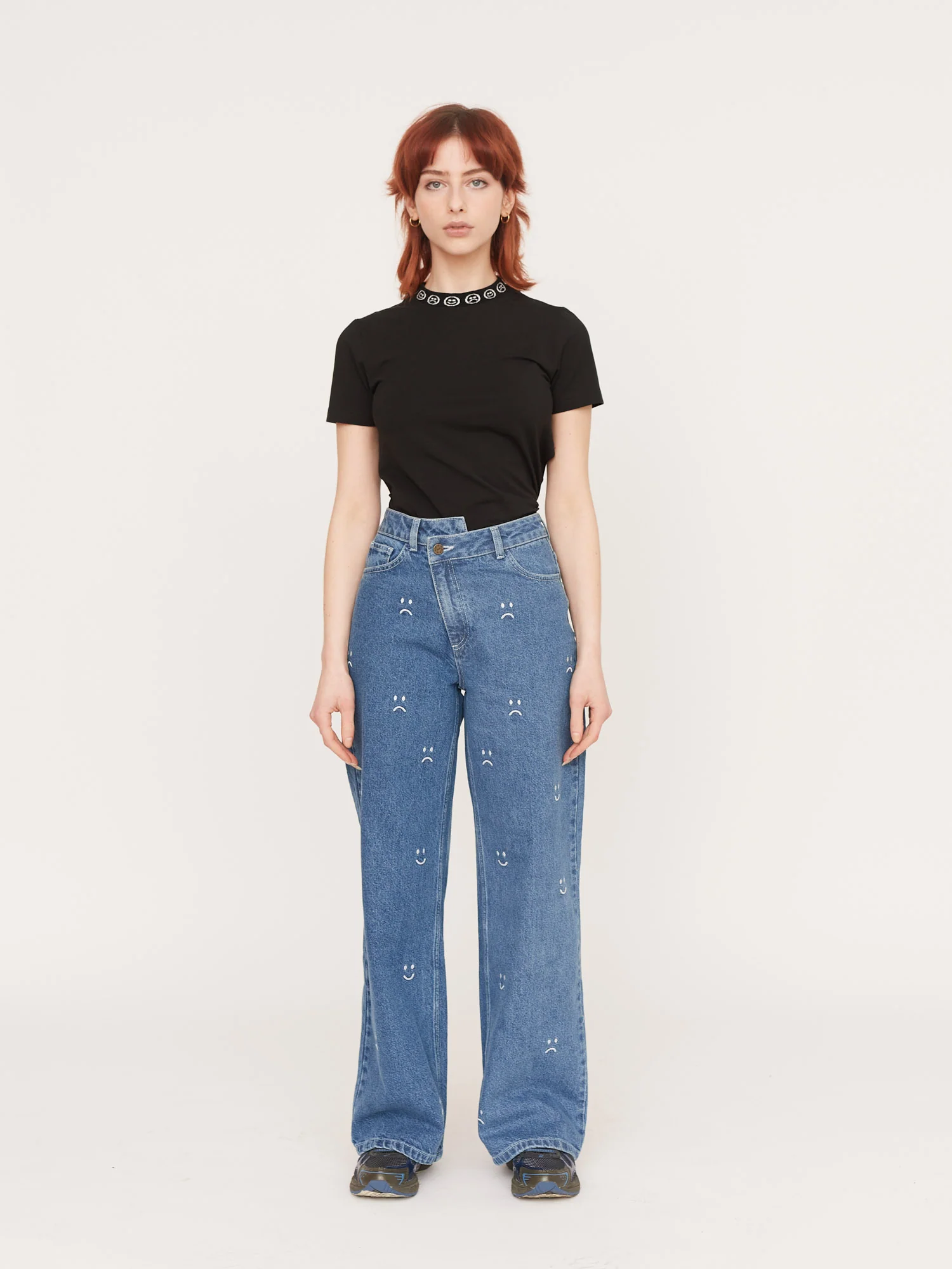 Happy Sad Asymmetric Jeans