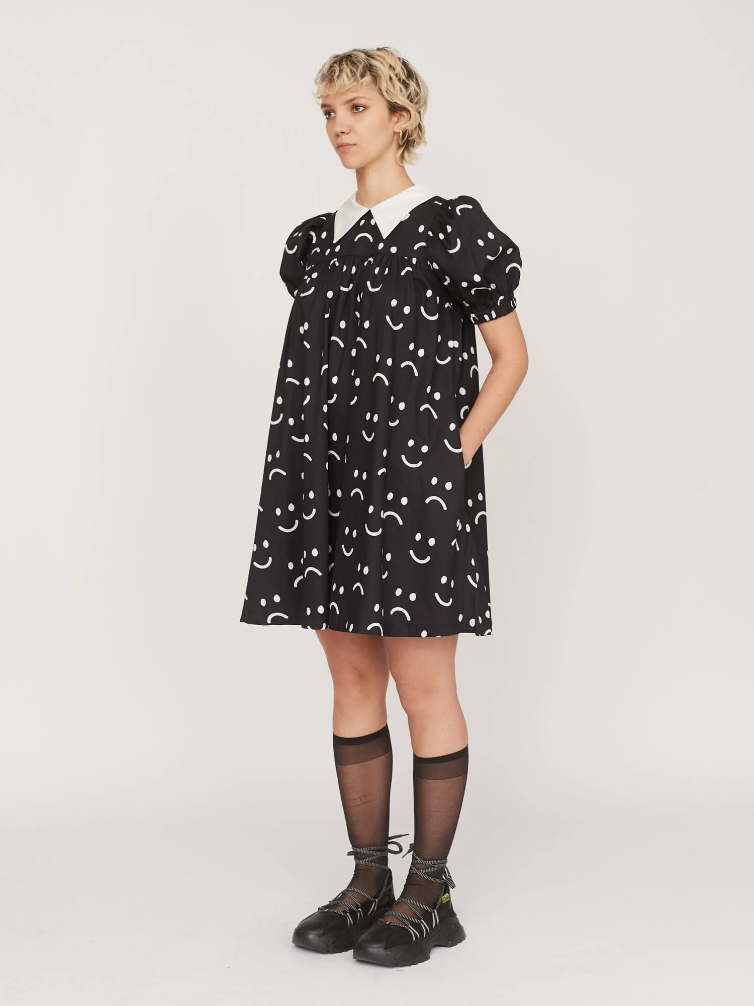 Happy Sad Babydoll Dress - Image 4