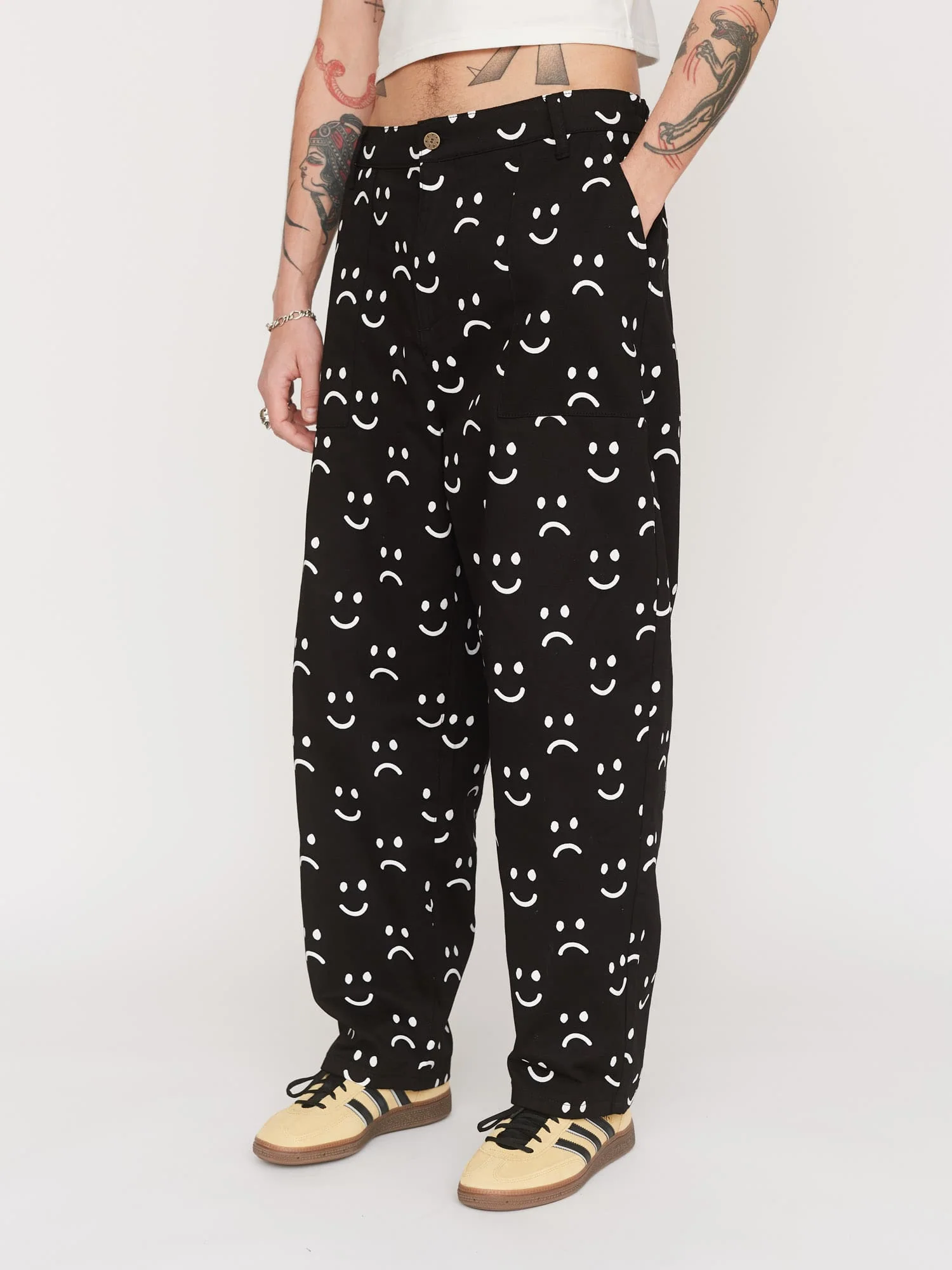 Happy Sad Barrel Leg Trousers - Image 3