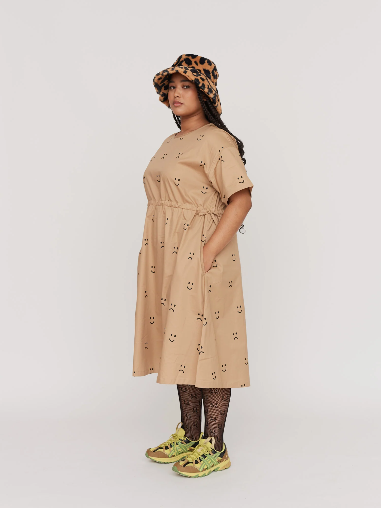 Happy Sad Beige Dress - Image 5