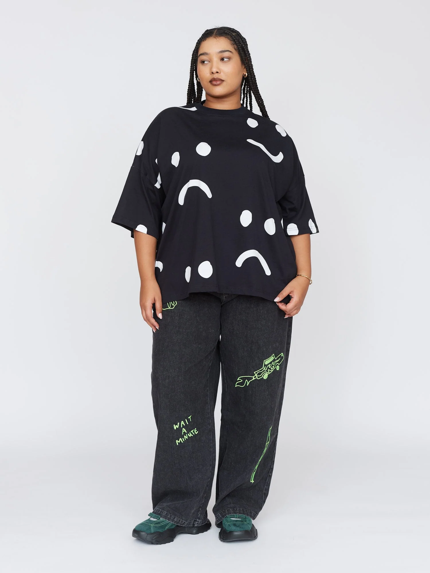 Happy Sad Oversized T-Shirt - Image 2