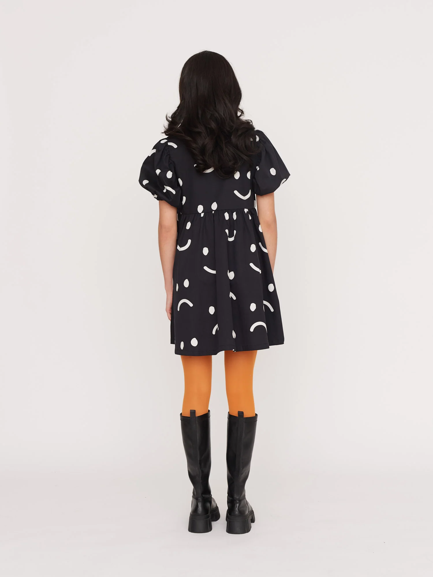 Happy Sad Black Mini Dress - Image 3
