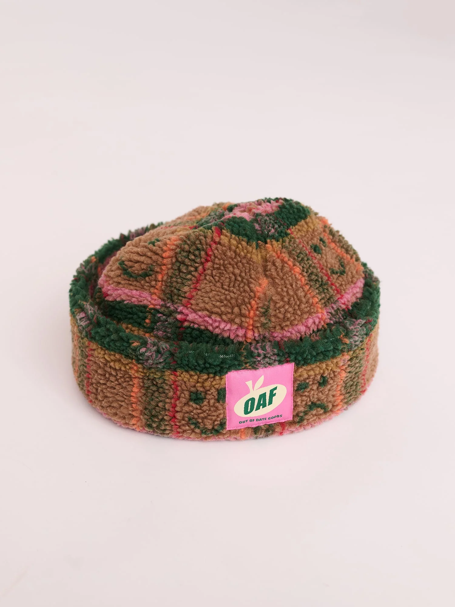 Happy Sad Check Fleece Hat - Image 3