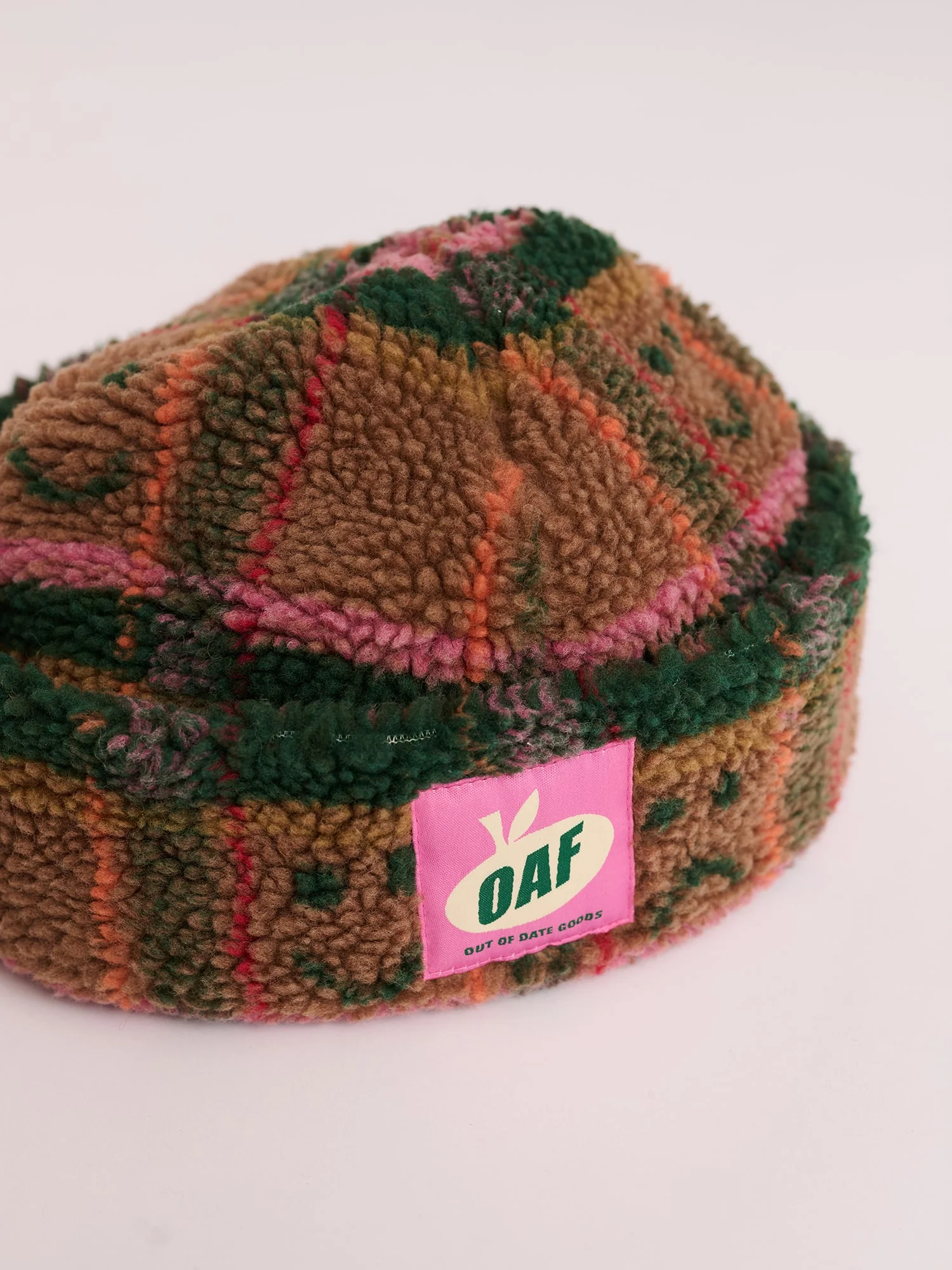 Happy Sad Check Fleece Hat - Image 7