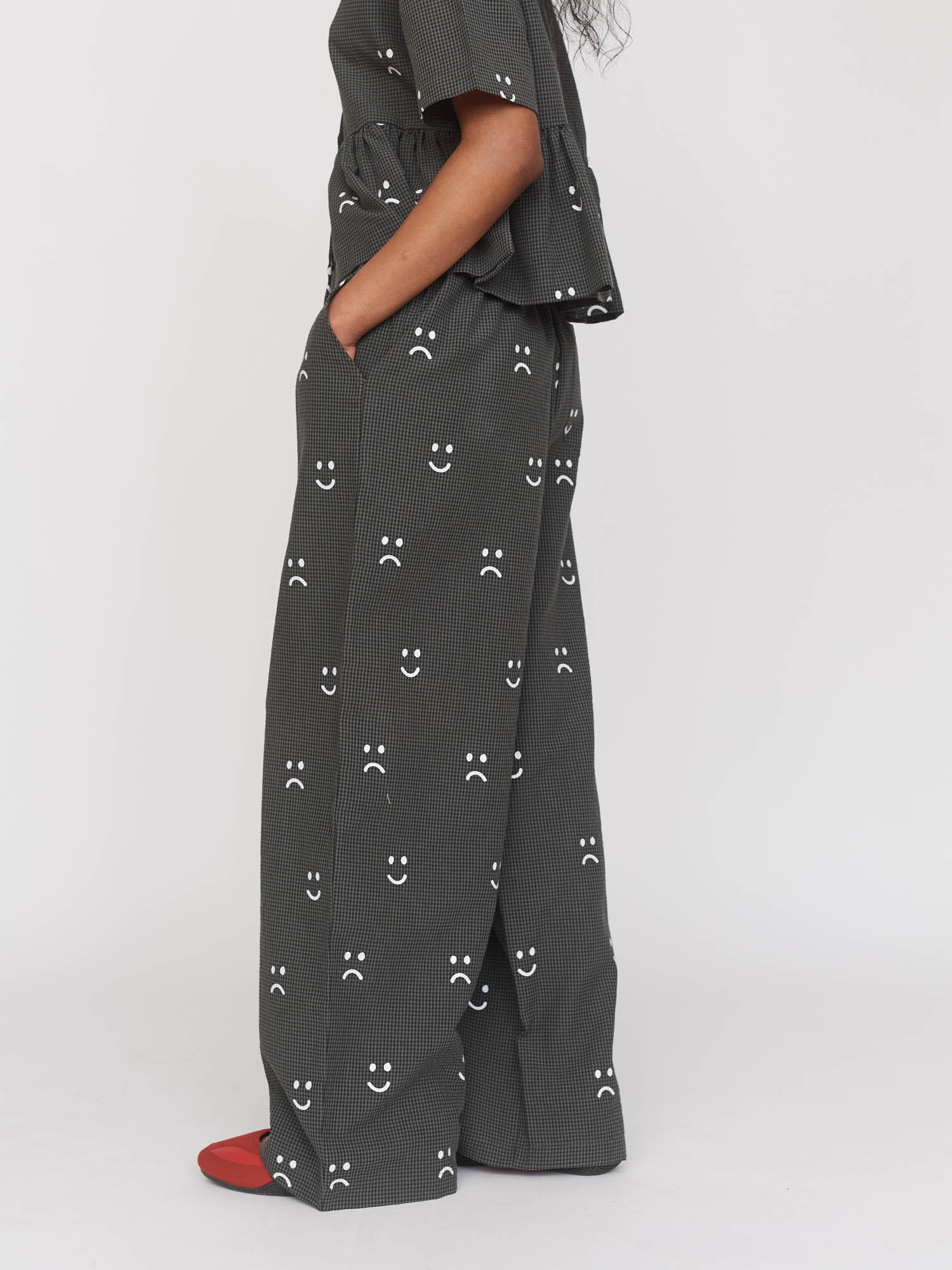 Happy Sad Check Trousers - Image 6