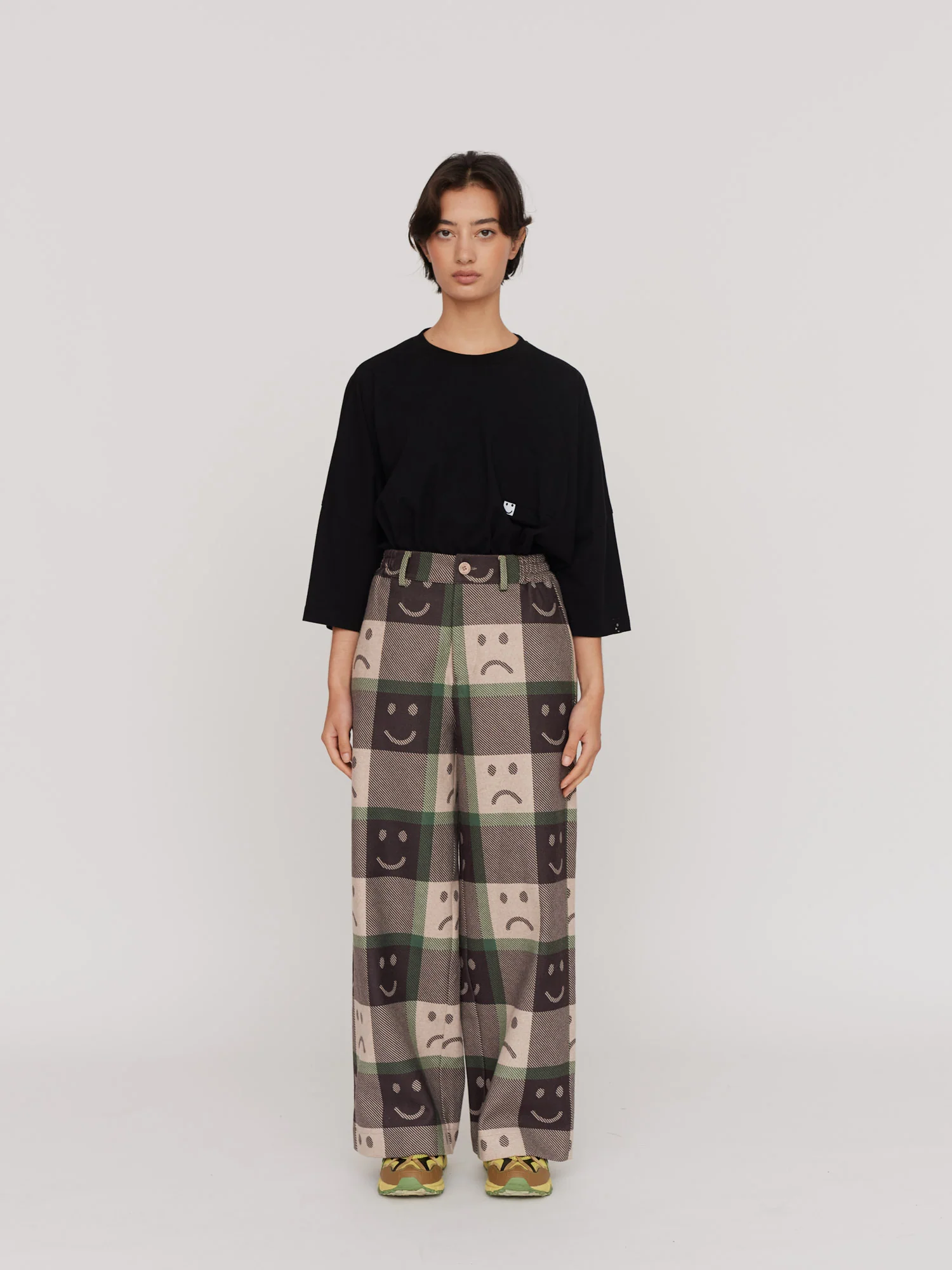 Happy Sad Check Trousers - Image 3