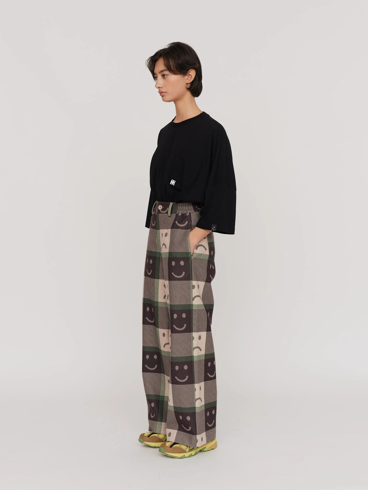 Happy Sad Check Trousers - Image 8