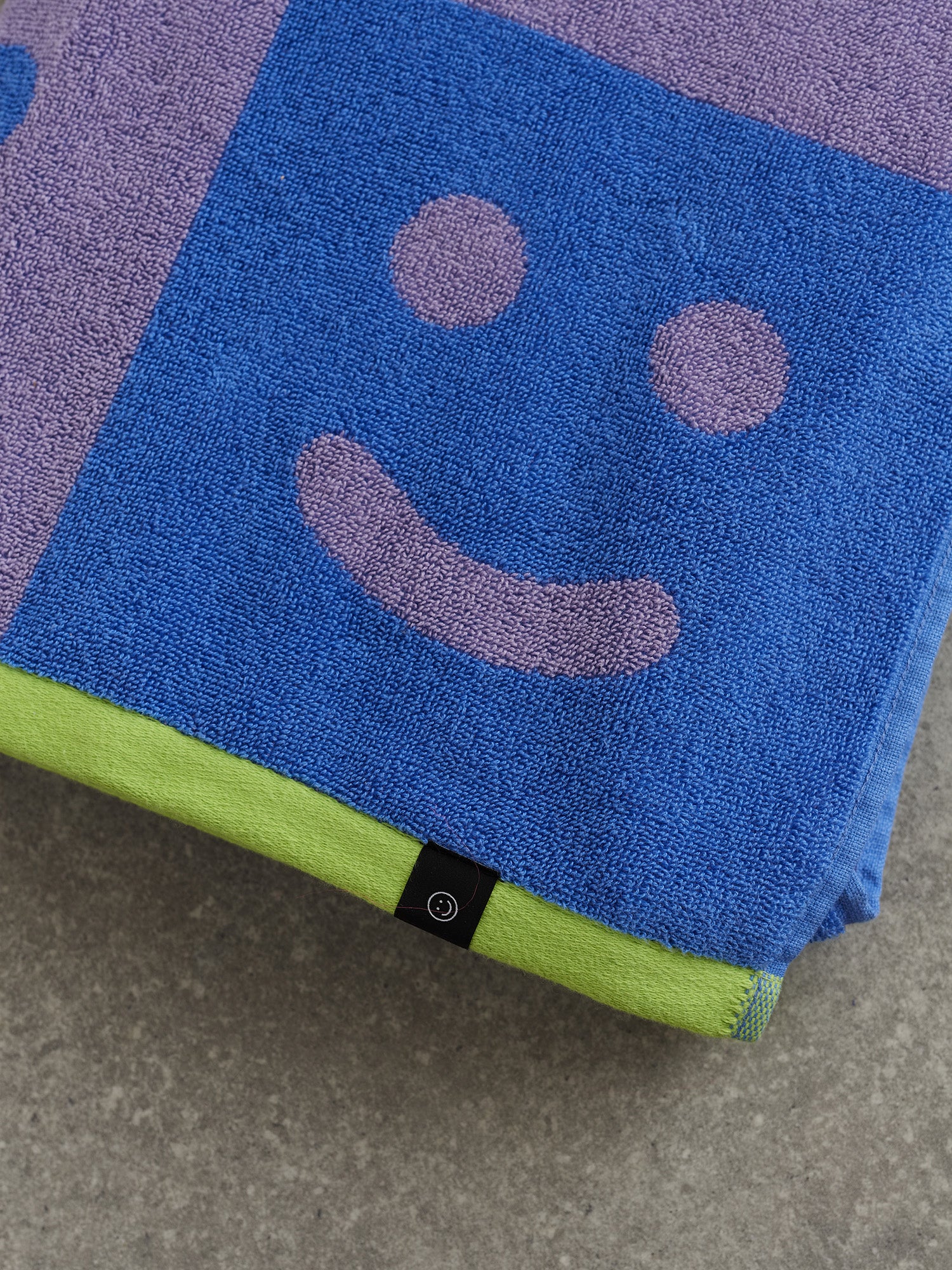 Happy Sad Checkerboard Bath Towel - Image 4