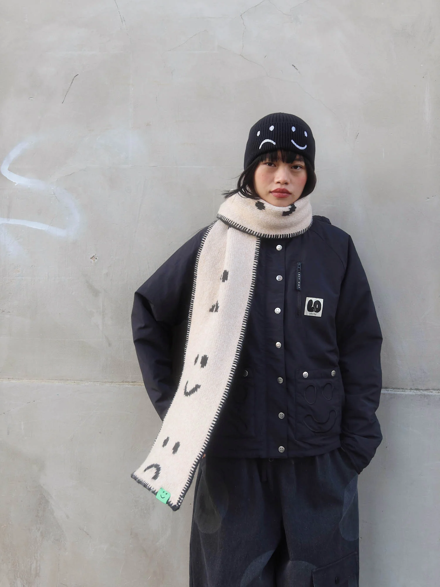 Happy Sad Chunky Scarf - Image 2