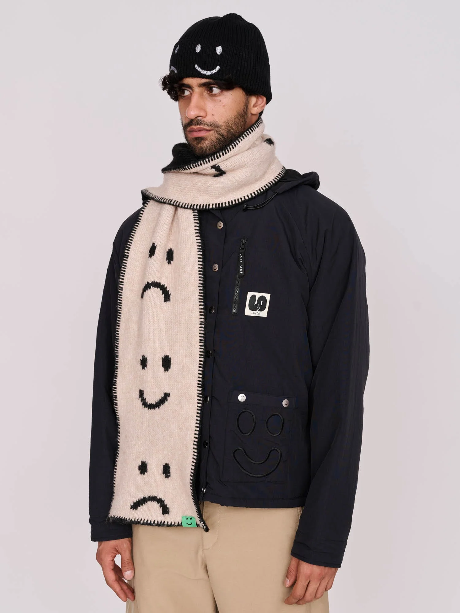 Happy Sad Chunky Scarf - Image 3