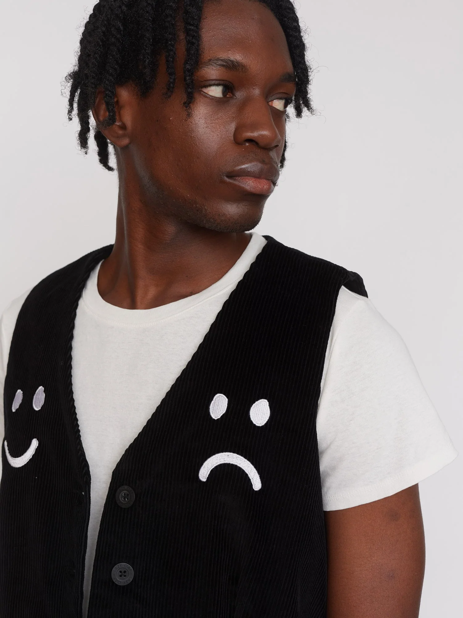 Happy Sad Cord Waistcoat - Image 5