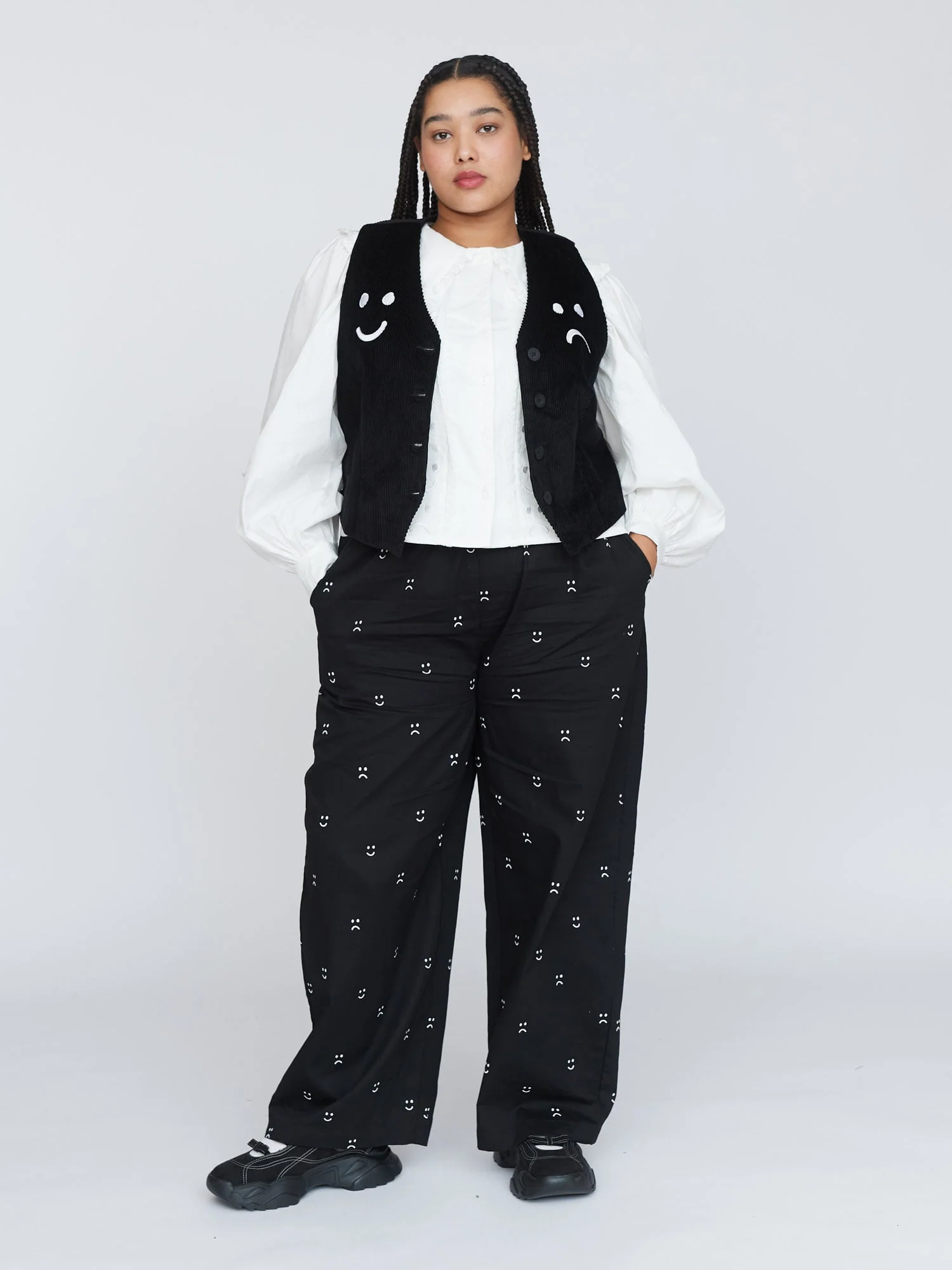 Happy Sad Cord Waistcoat - Image 7