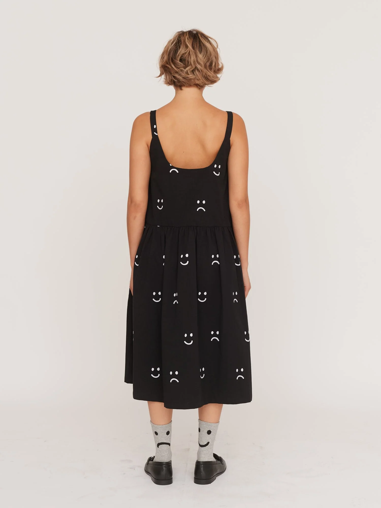 Happy Sad Drop Waist Smock Dress - Image 4