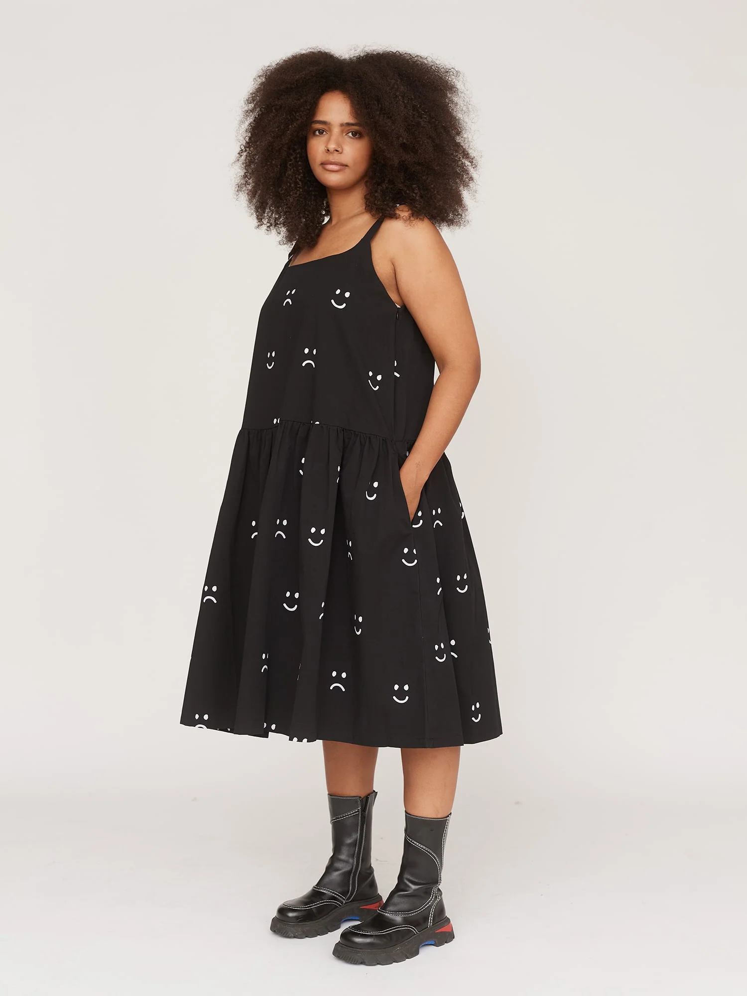 Happy Sad Drop Waist Smock Dress - Image 5