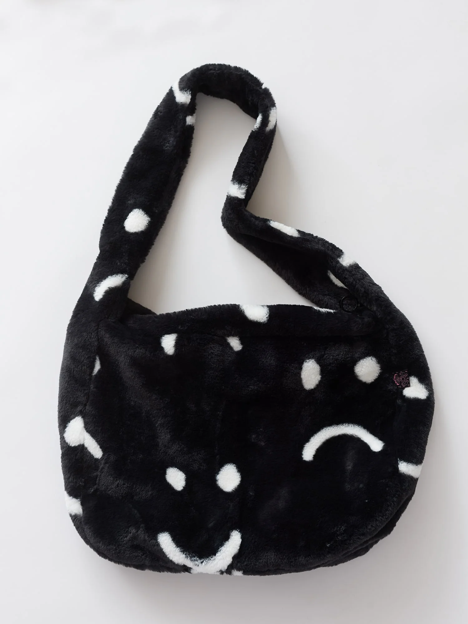 Happy Sad Faux Fur Bag