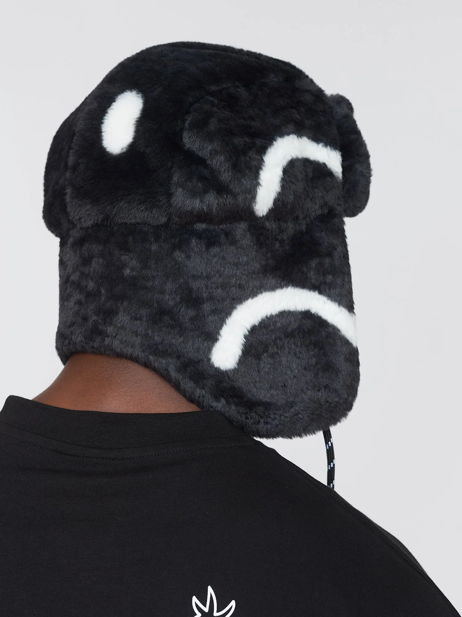 Happy Sad Faux Fur Trapper Hat - Image 4
