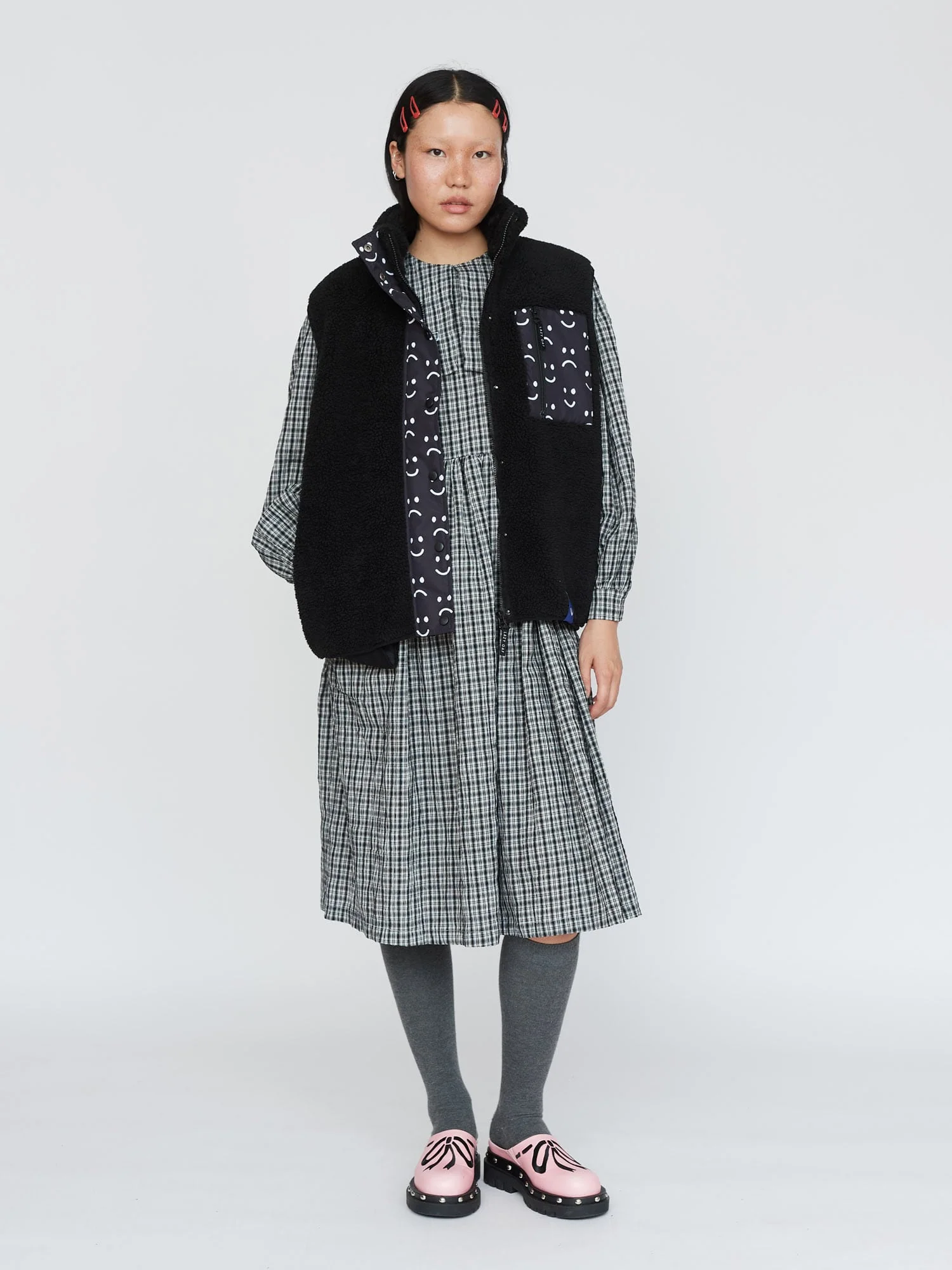 Happy Sad Fleece Gilet - Image 10
