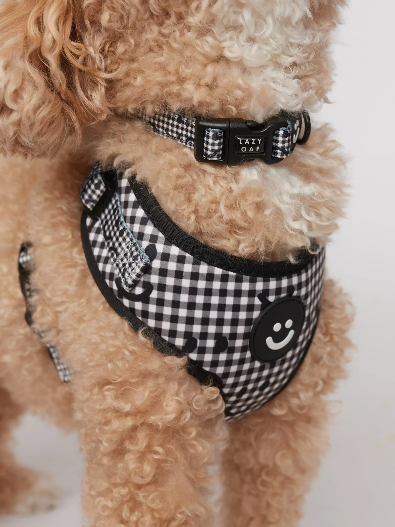 Happy Sad Gingham Dog Collar - Image 2
