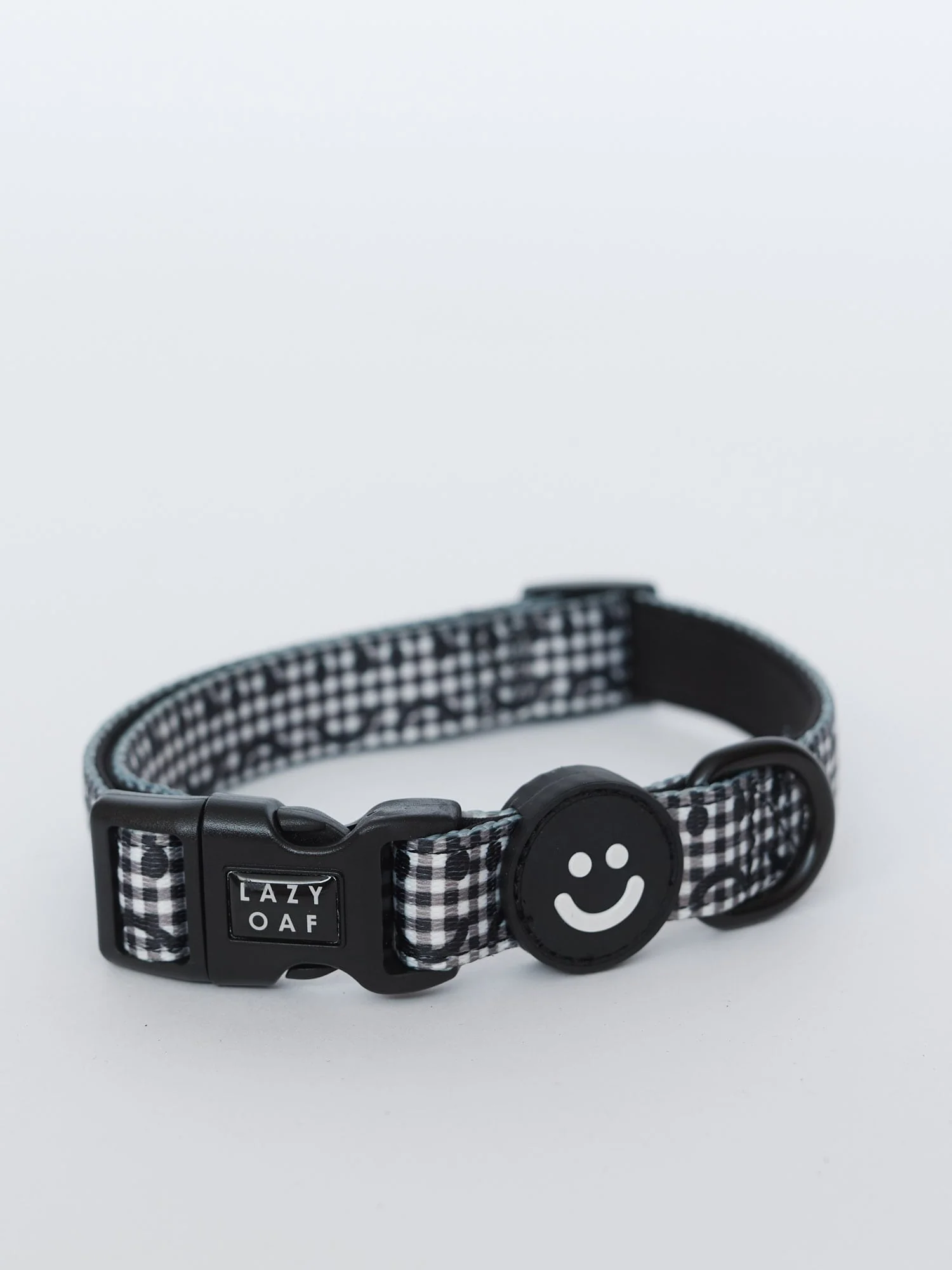 Happy Sad Gingham Dog Collar - Image 3