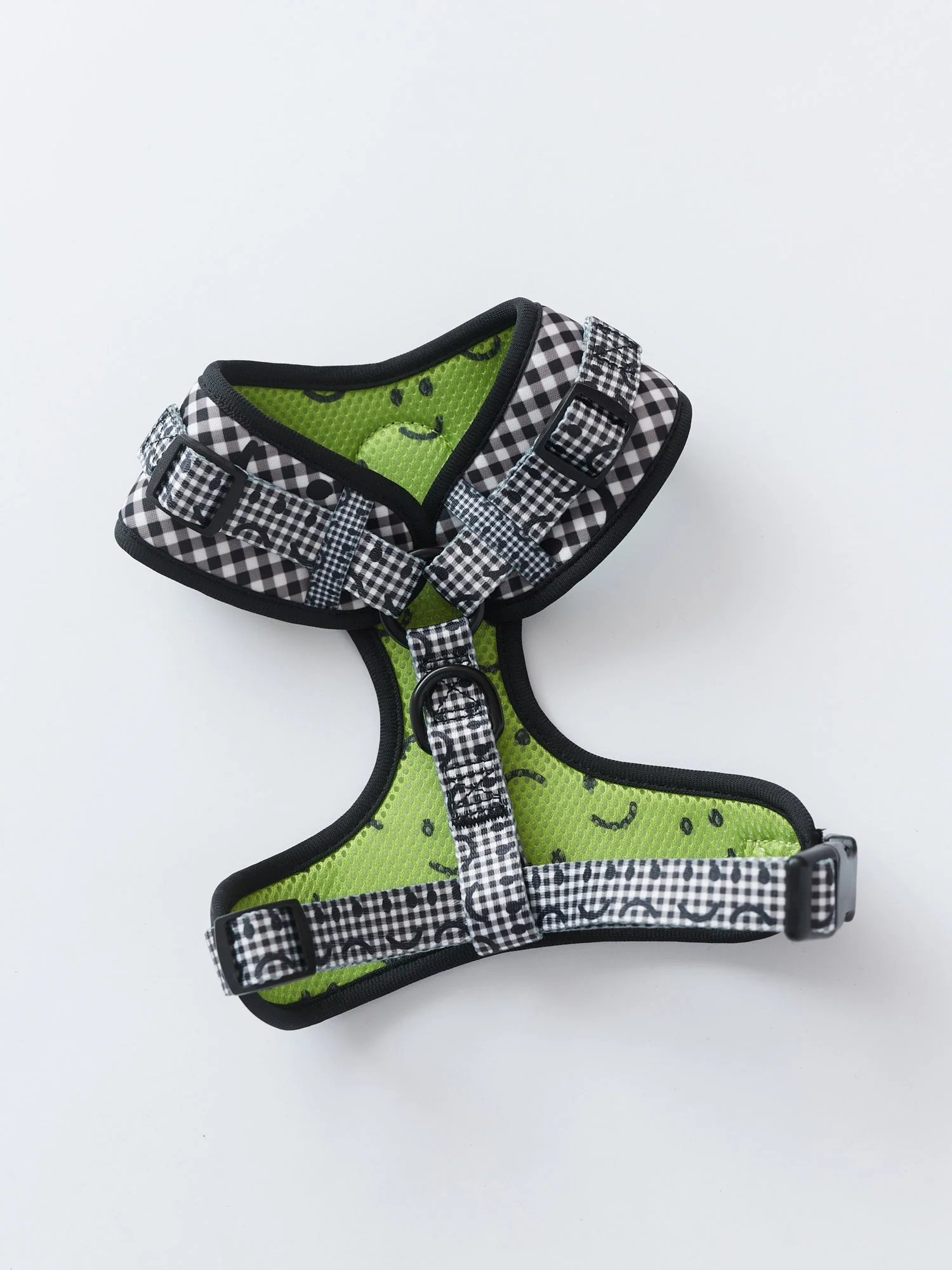Happy Sad Gingham Dog Harness - Image 3