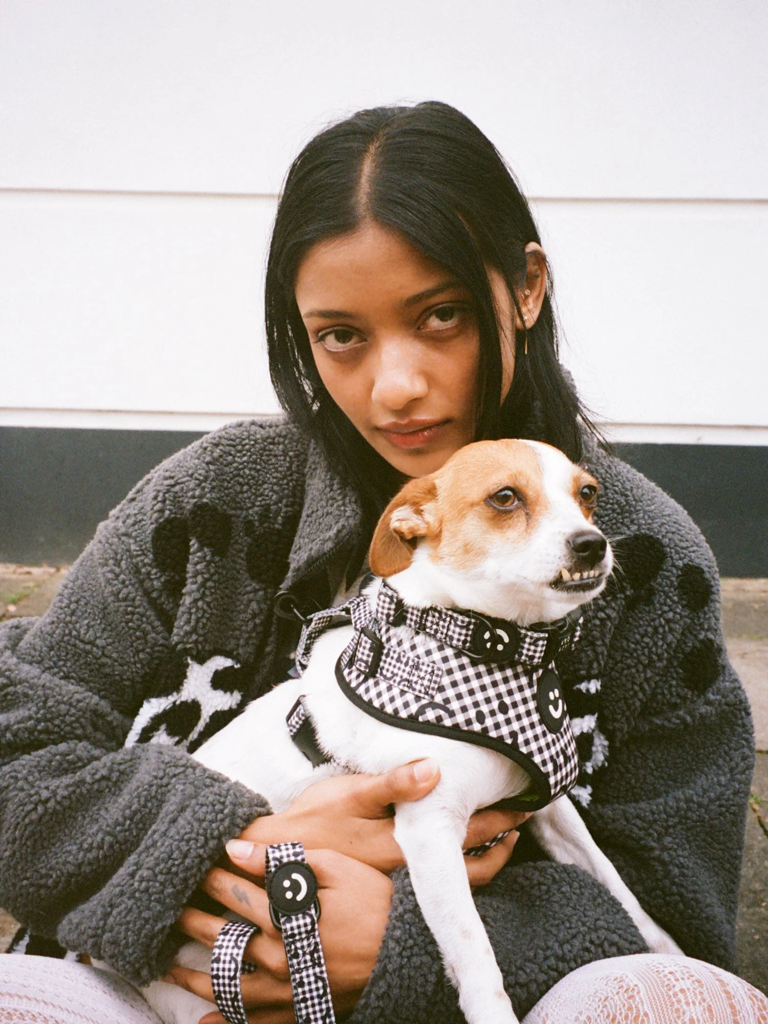 Happy Sad Gingham Dog Harness - Image 5