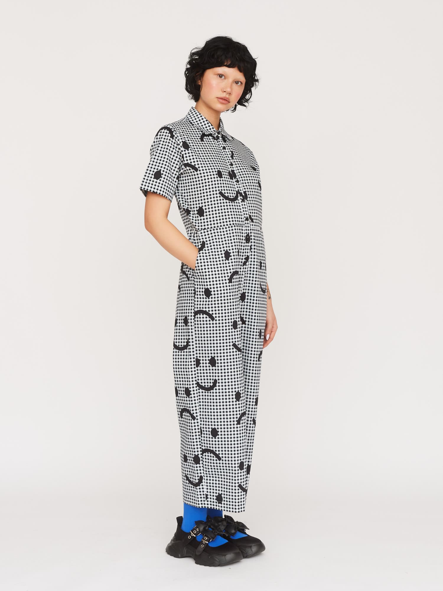 Happy Sad Gingham Jumpsuit - Image 2