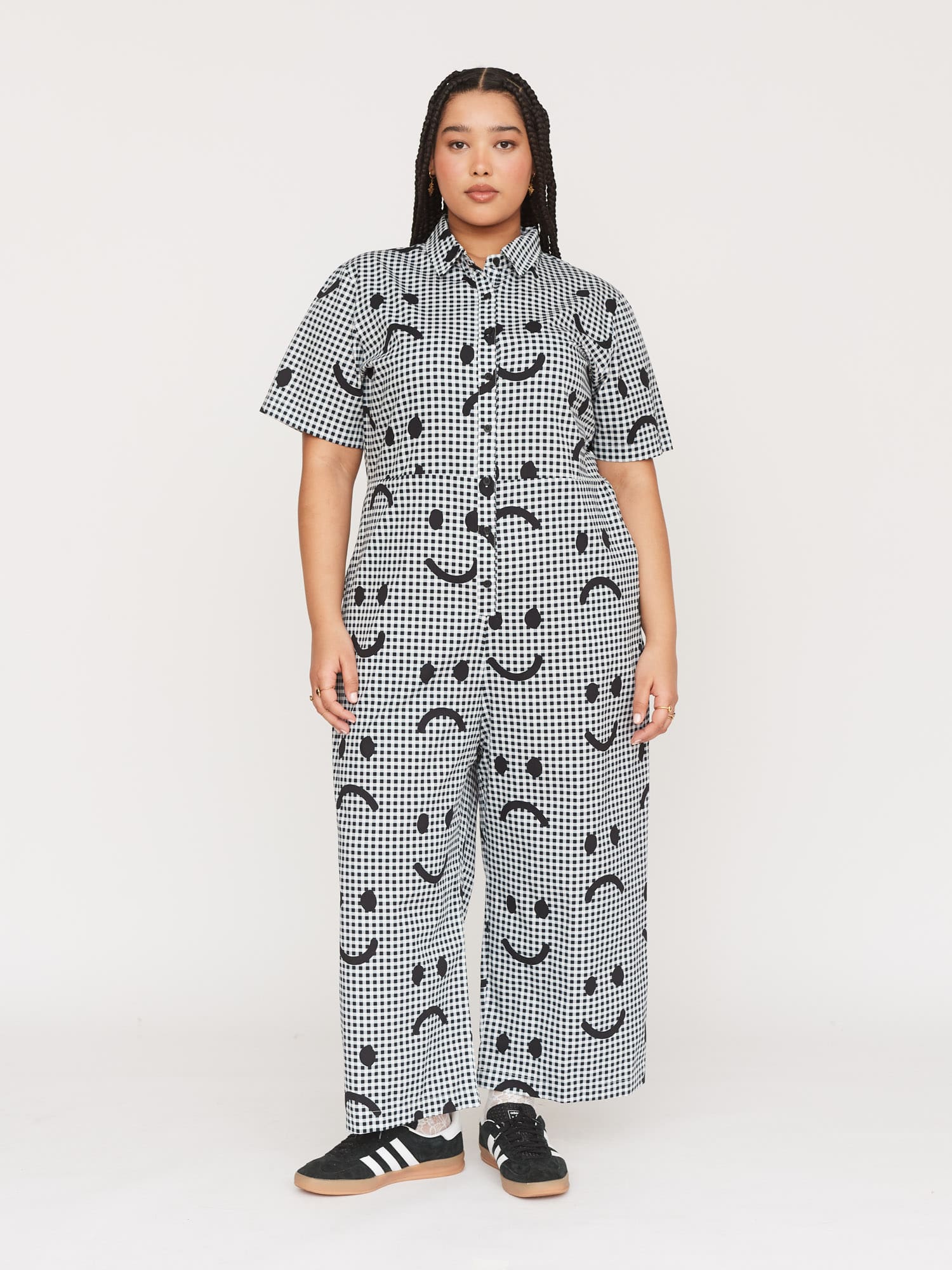 Happy Sad Gingham Jumpsuit - Image 3