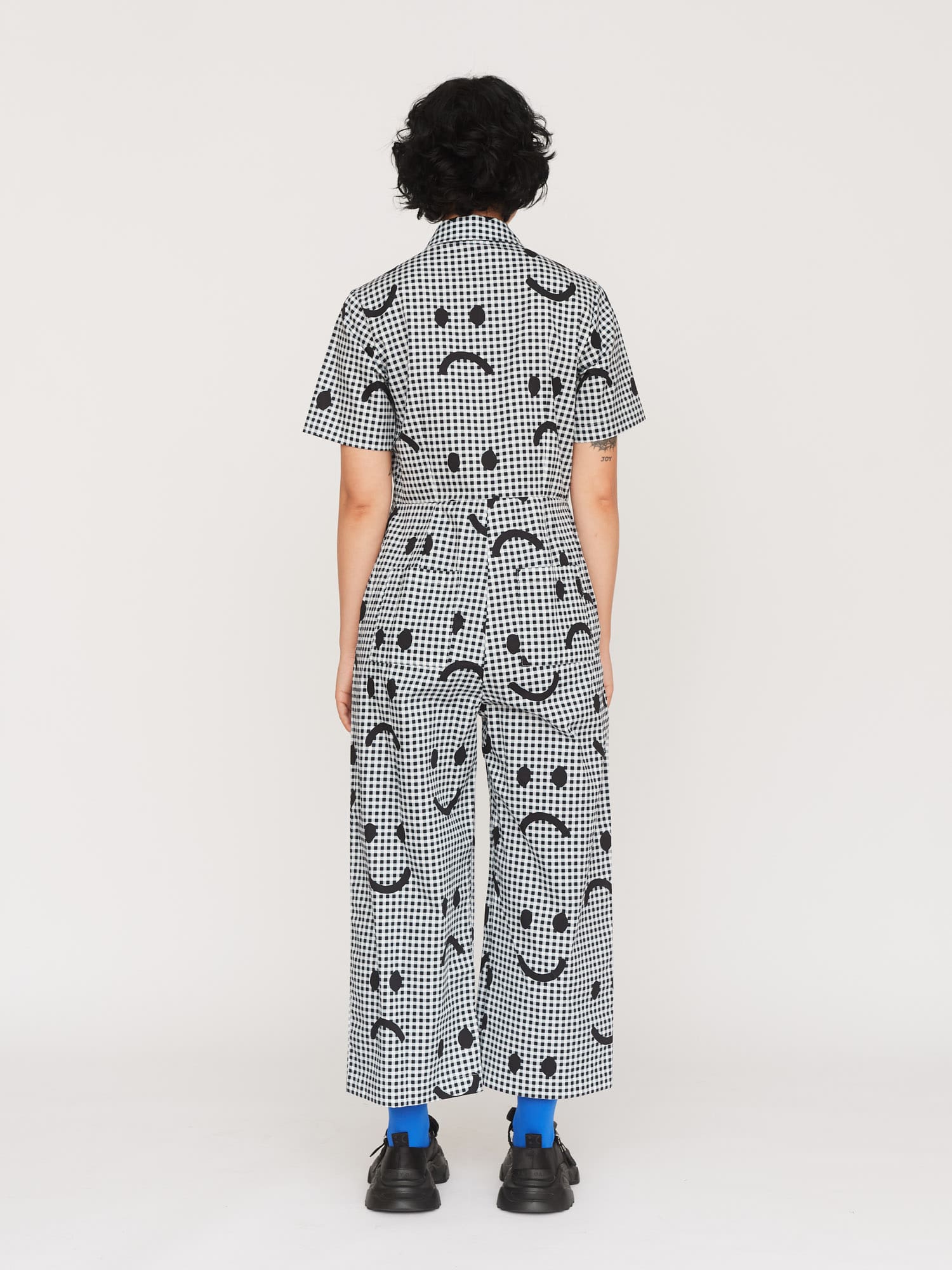 Happy Sad Gingham Jumpsuit - Image 5