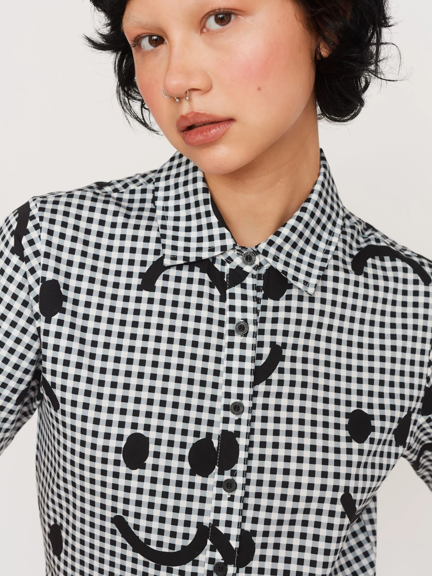 Happy Sad Gingham Jumpsuit - Image 7