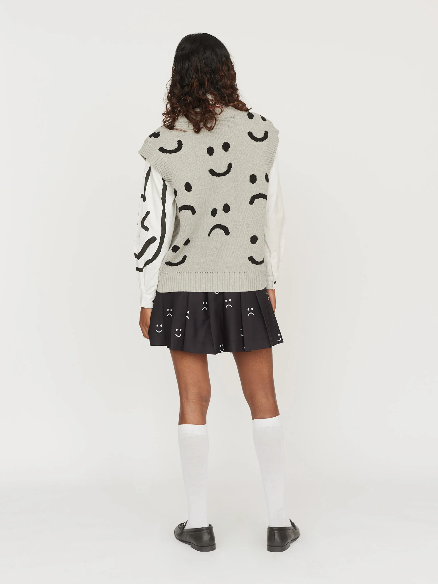 Happy Sad Grey Marl Vest - Image 3