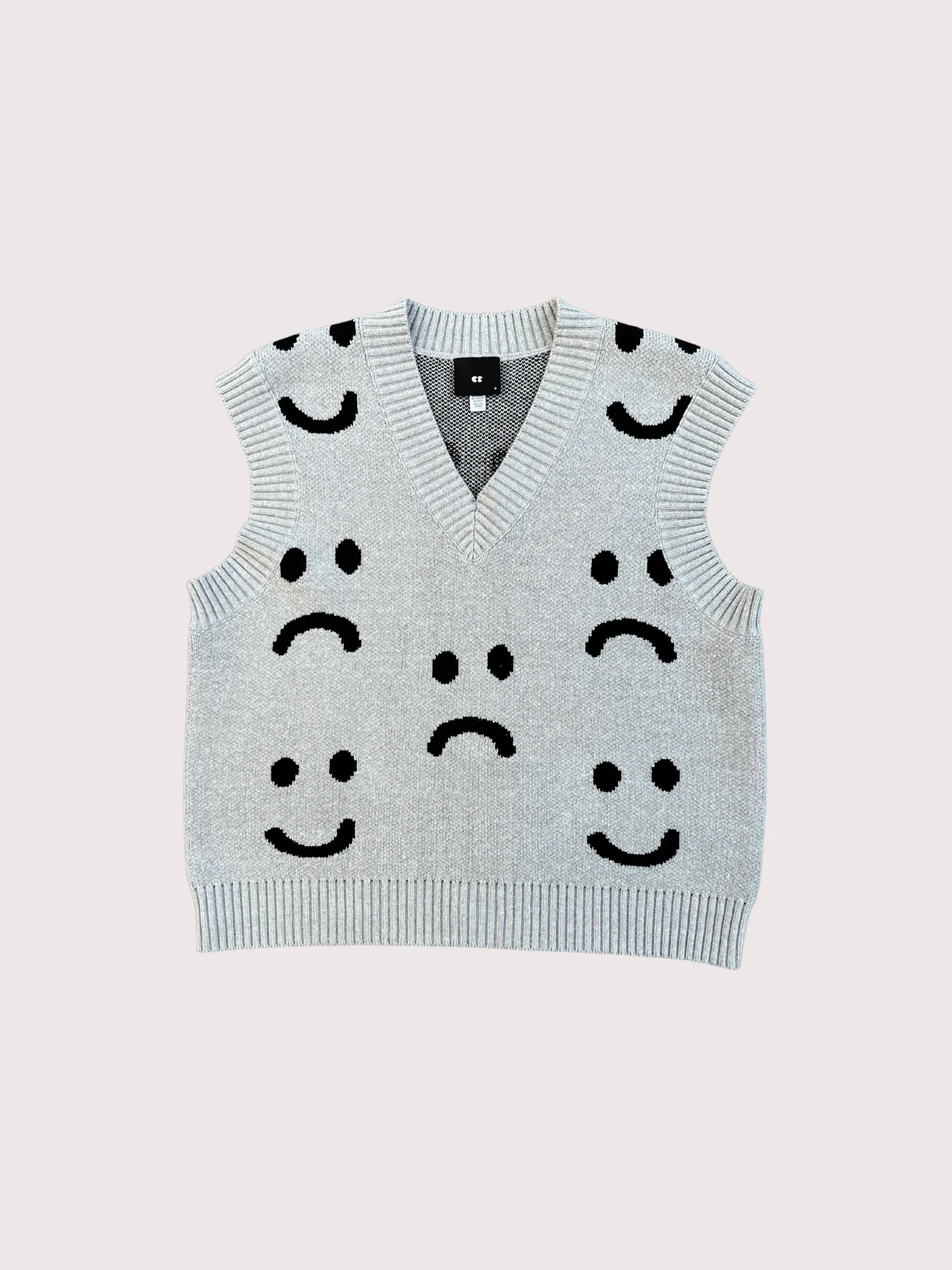 Happy Sad Grey Marl Vest - Image 4