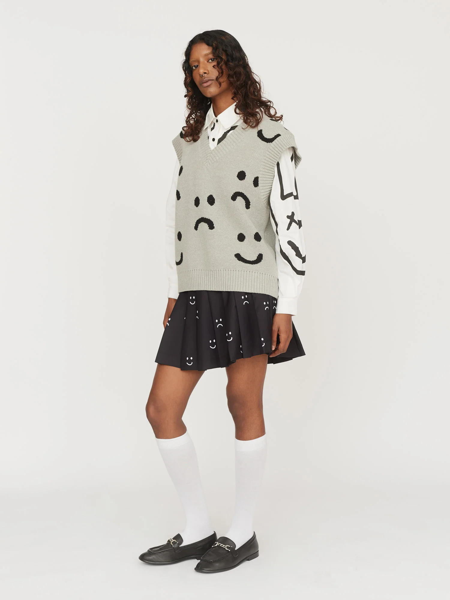 Happy Sad Grey Marl Vest - Image 8