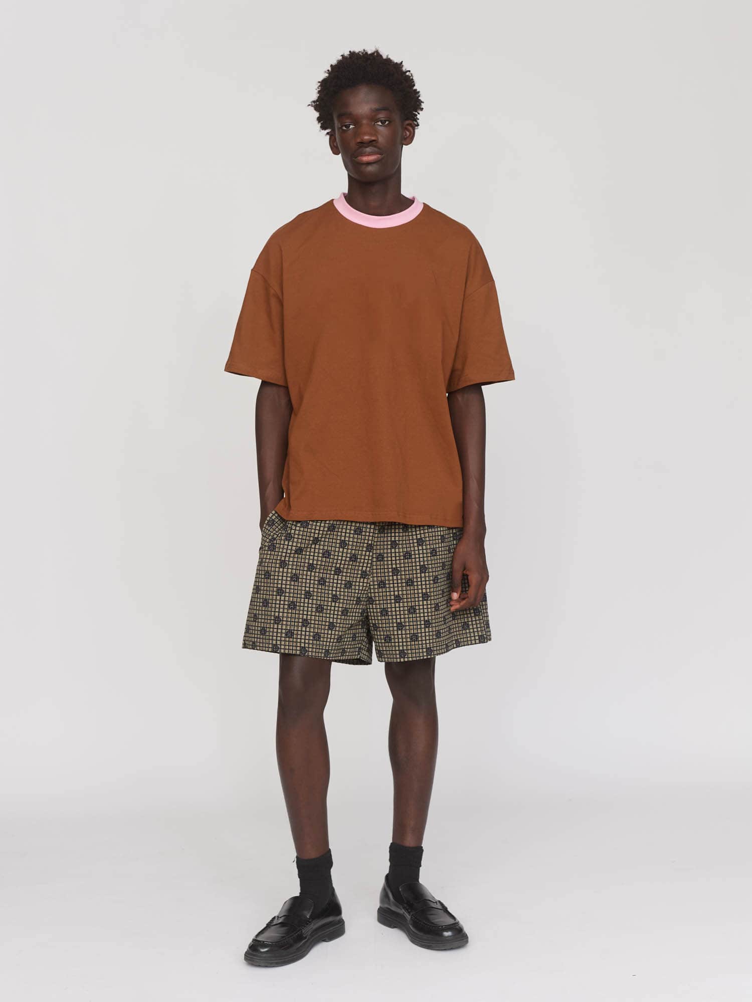Happy Sad Grid Camo Shorts - Image 2