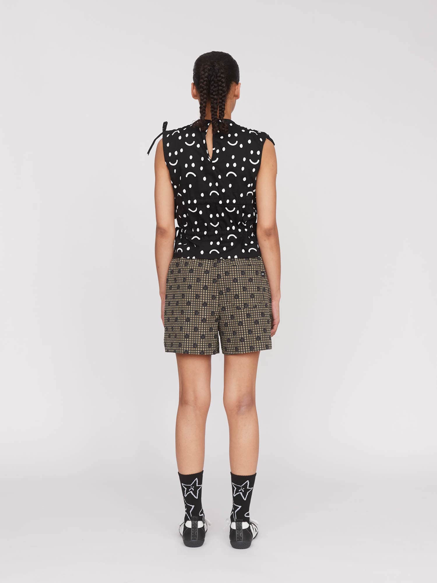 Happy Sad Grid Camo Shorts - Image 7