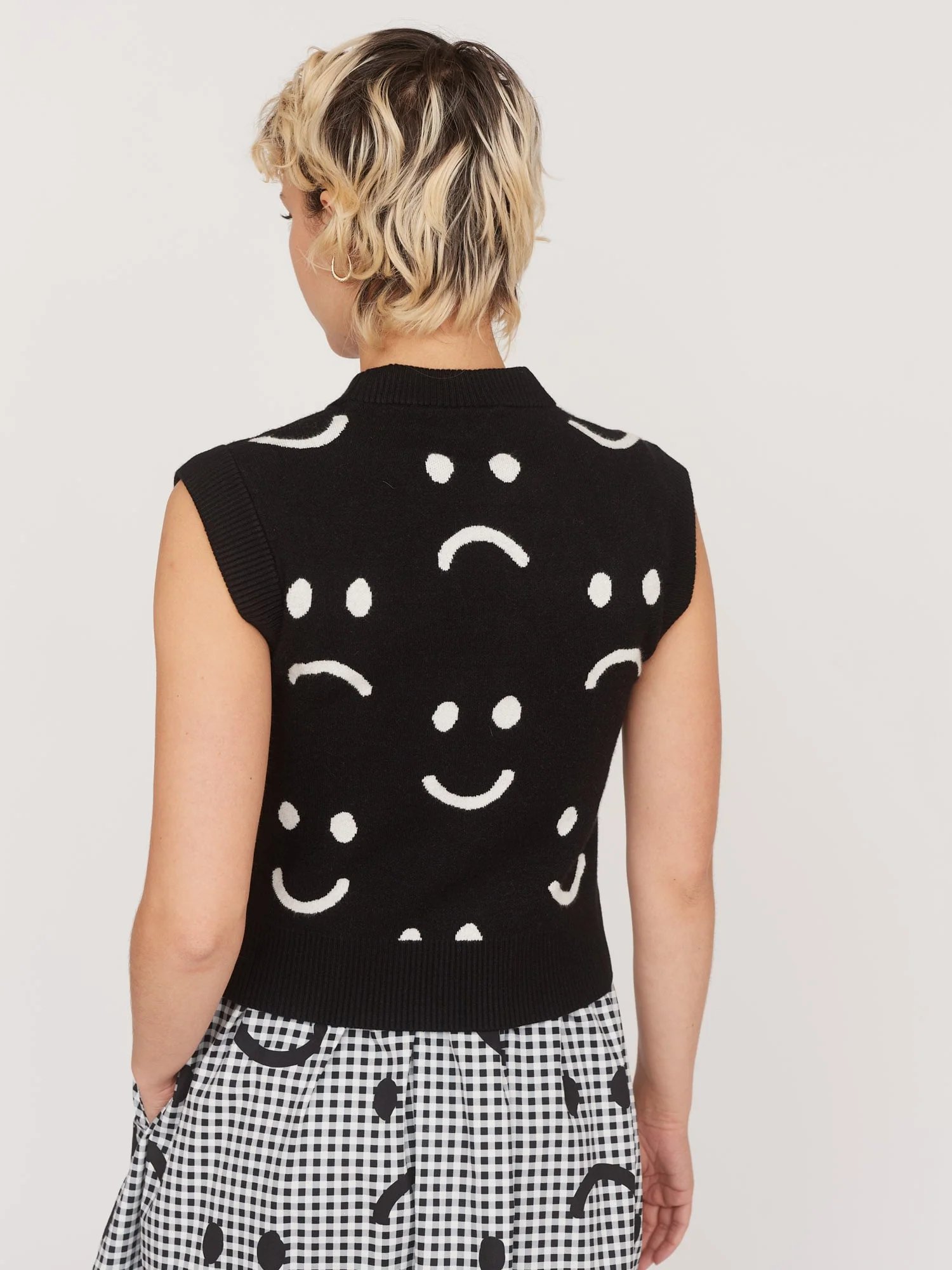 Happy Sad Knitted Vest - Image 2