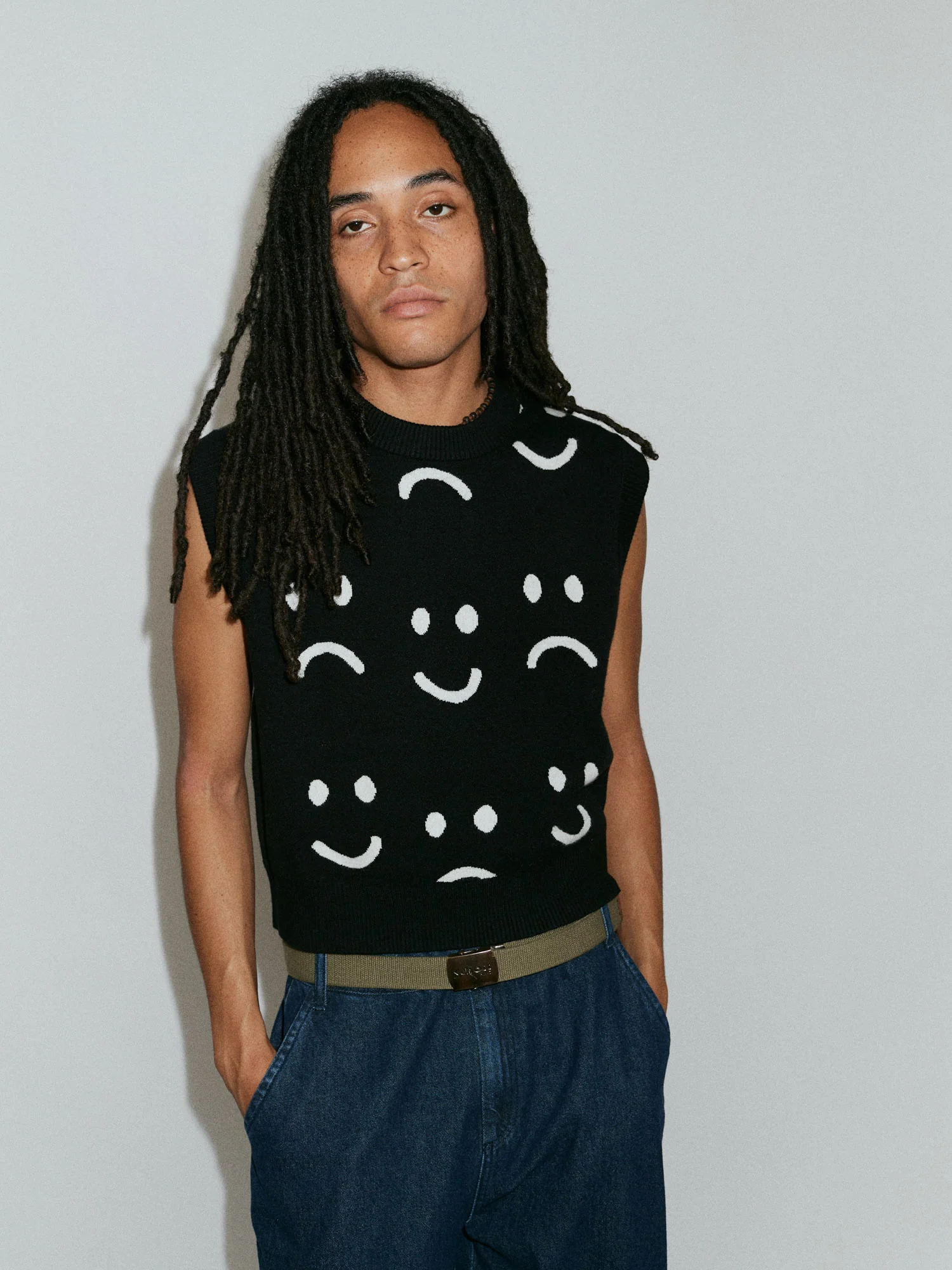Happy Sad Knitted Vest - Image 5