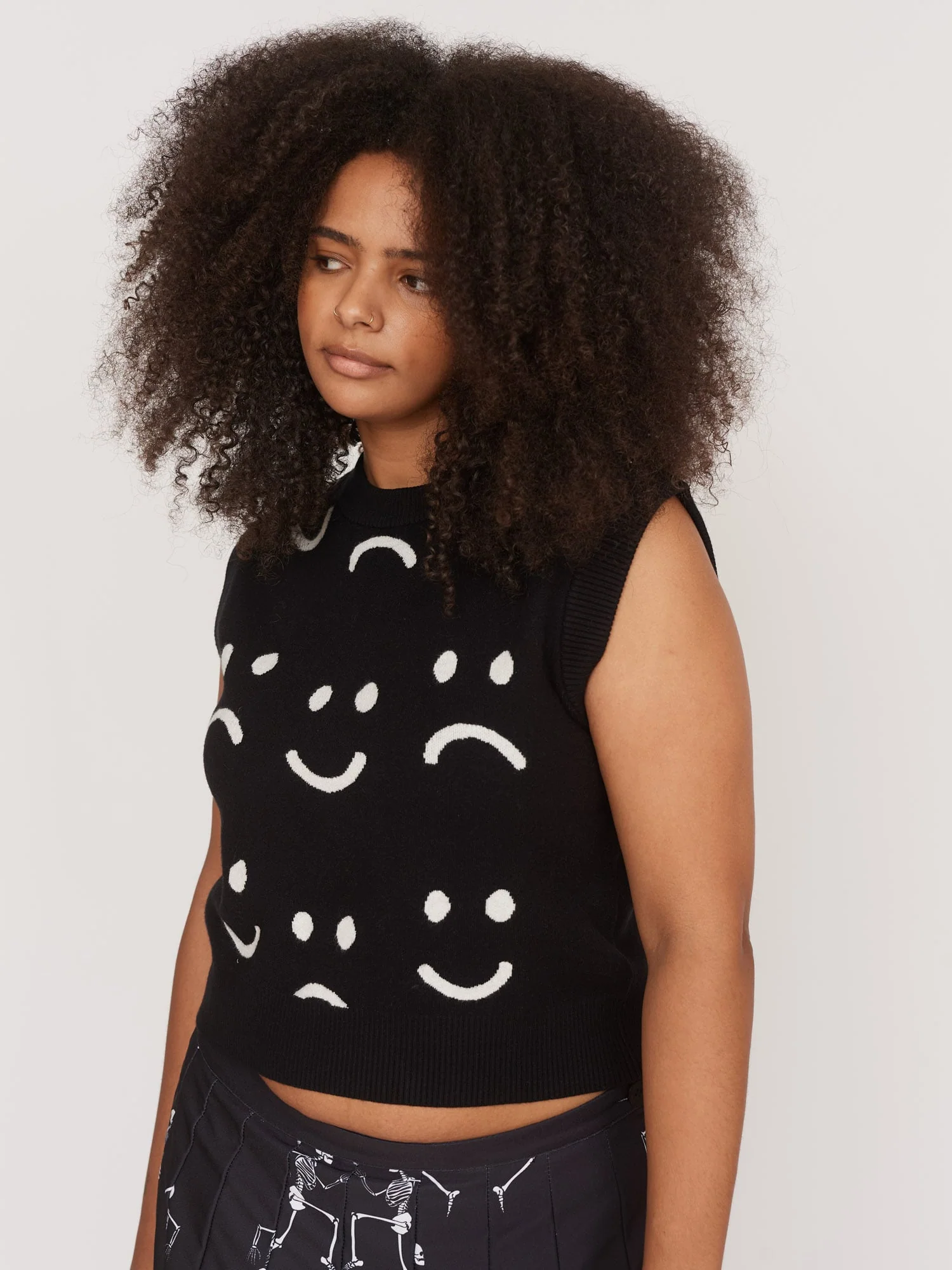 Happy Sad Knitted Vest - Image 8