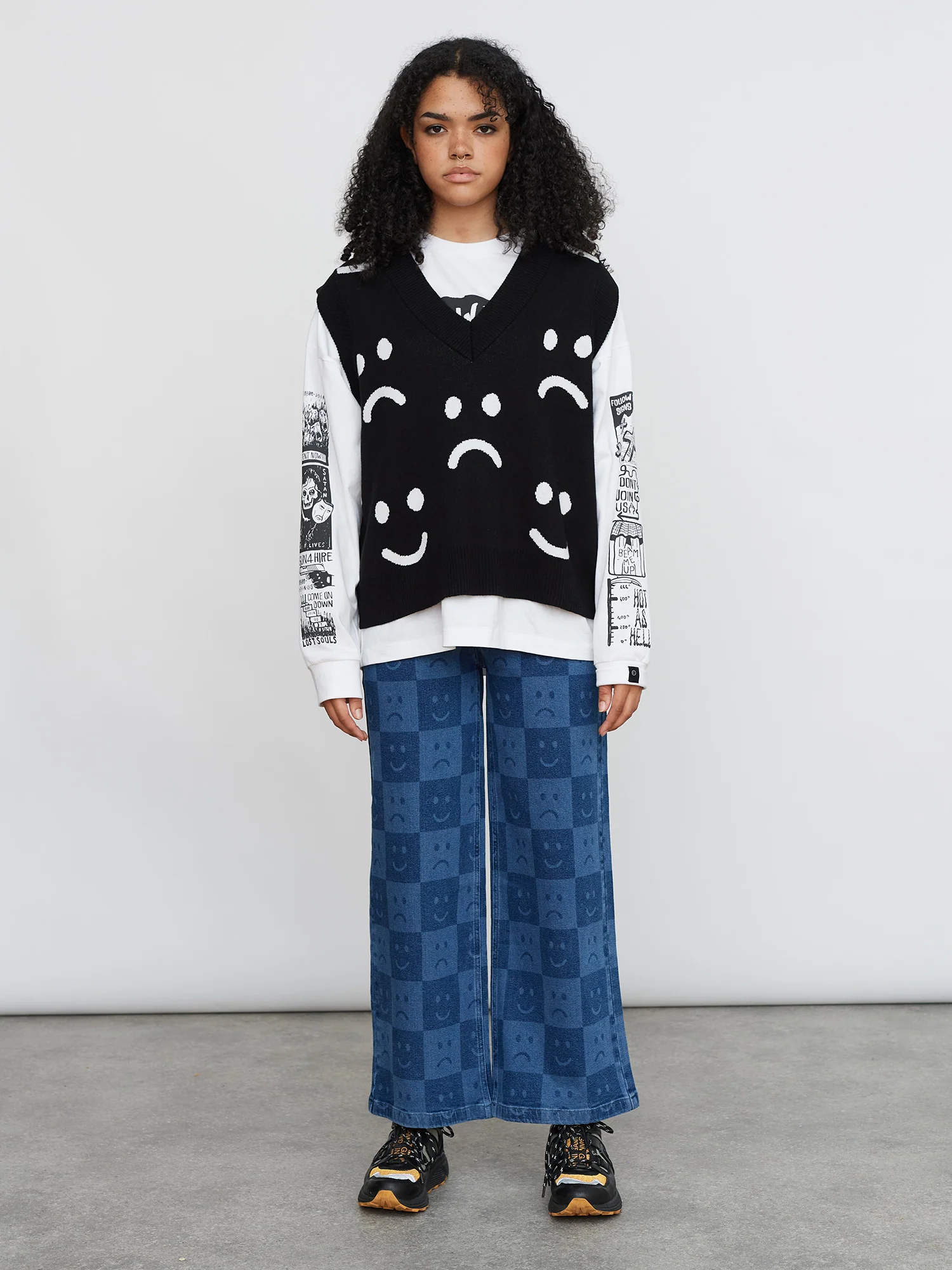 Happy Sad Knitted Vest - Image 3