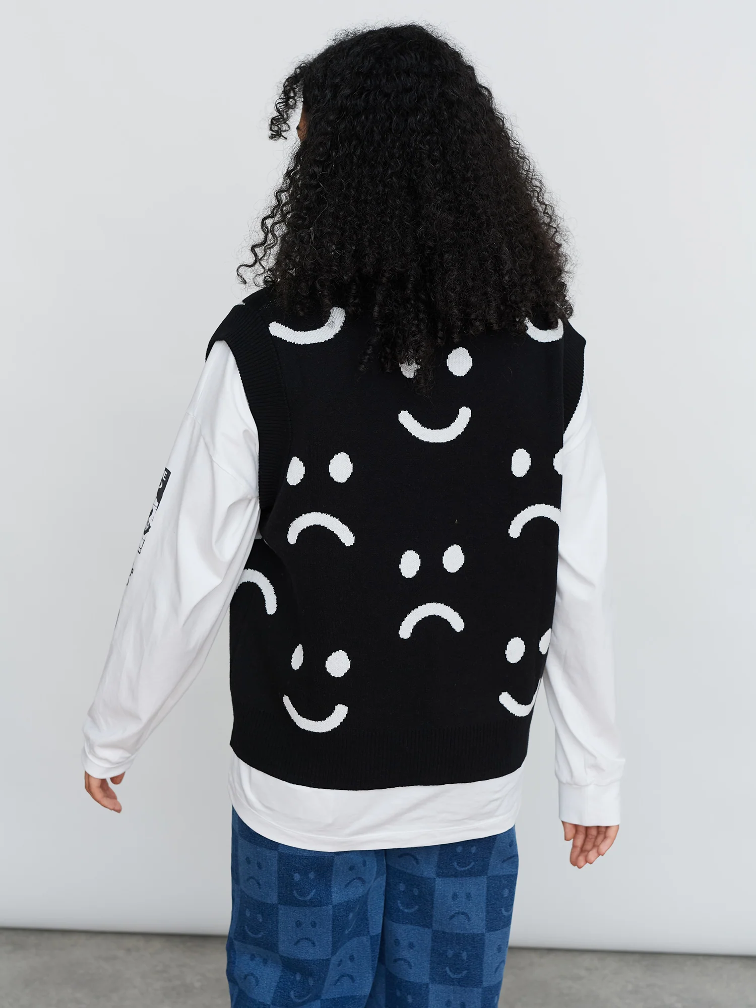 Happy Sad Knitted Vest - Image 5