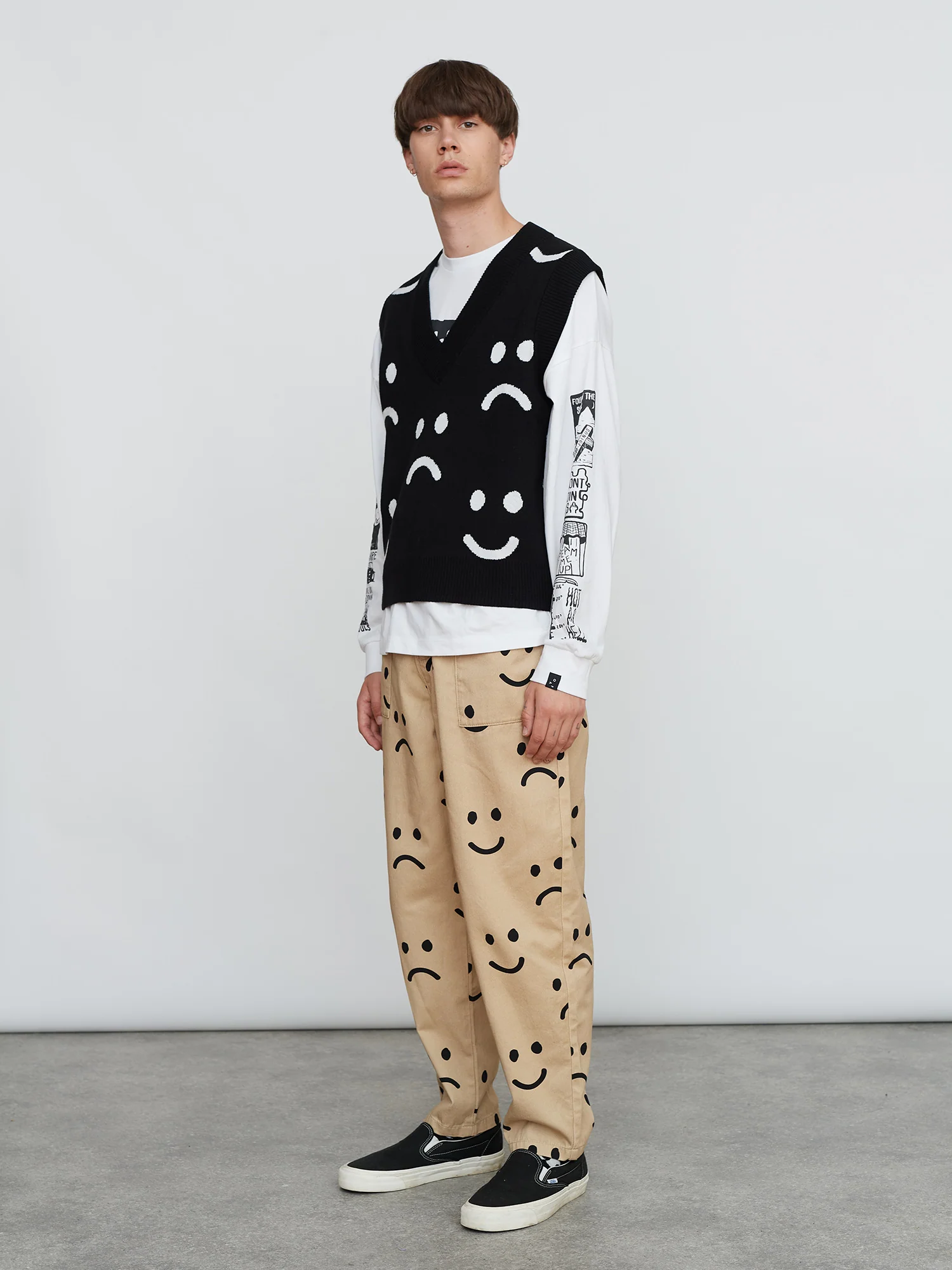 Happy Sad Knitted Vest - Image 6