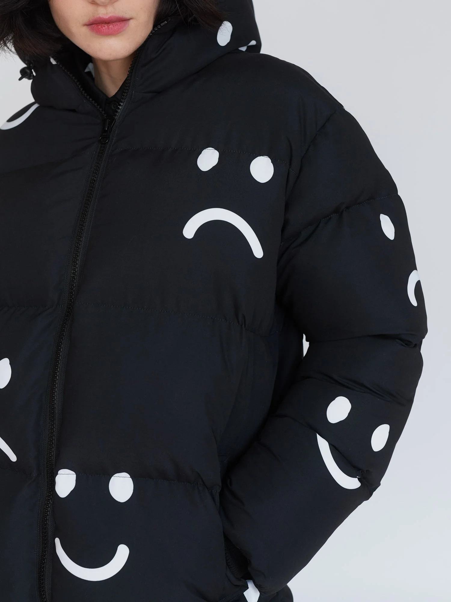 Happy Sad Longline Puffer Coat - Image 5
