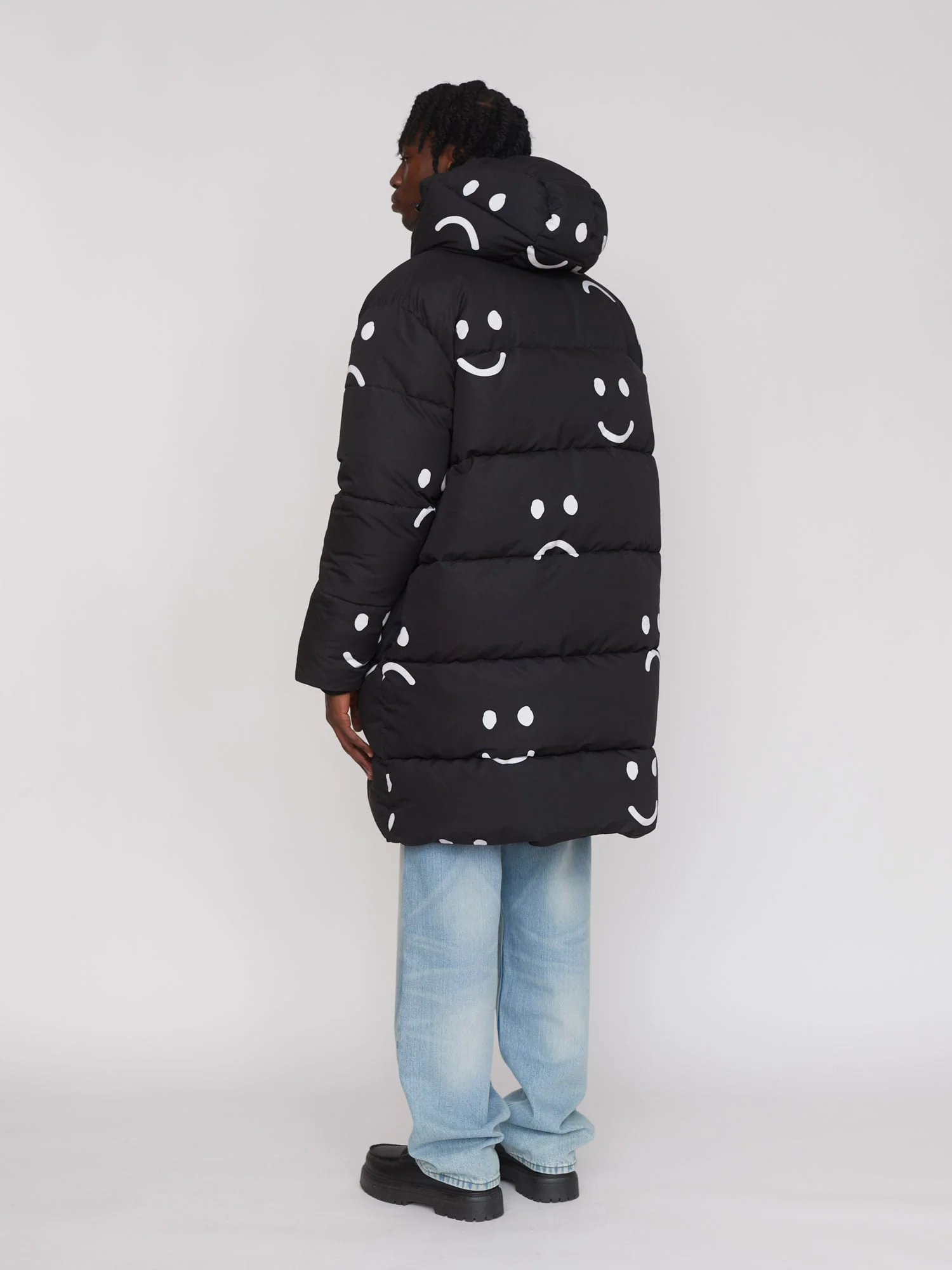 Happy Sad Longline Puffer Coat - Image 8