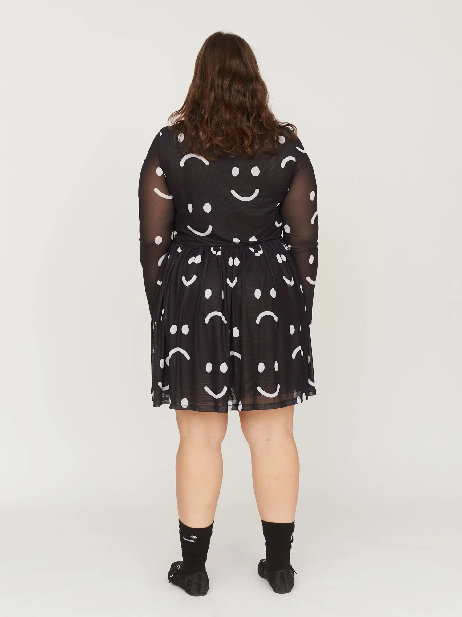 Happy Sad Mesh Smock Mini Dress - Image 6