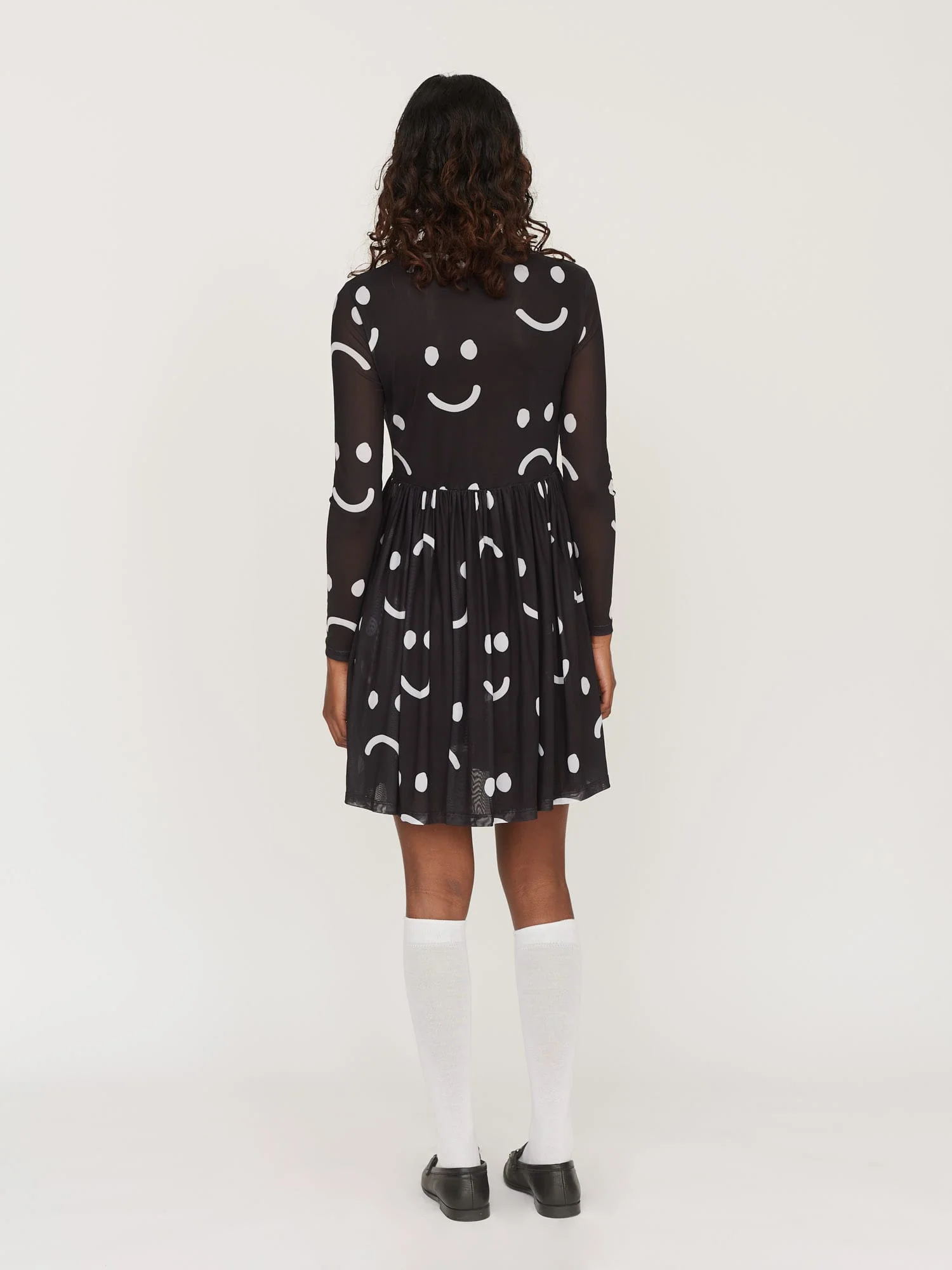 Happy Sad Mesh Smock Mini Dress - Image 7