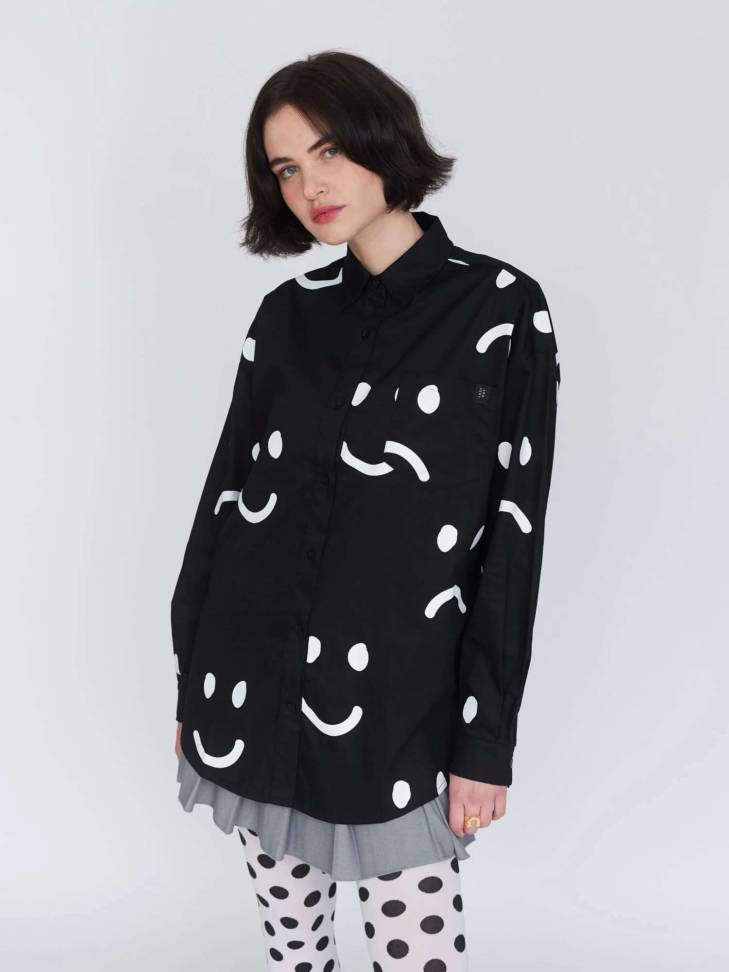 Happy Sad Oversized Shirt - Image 2