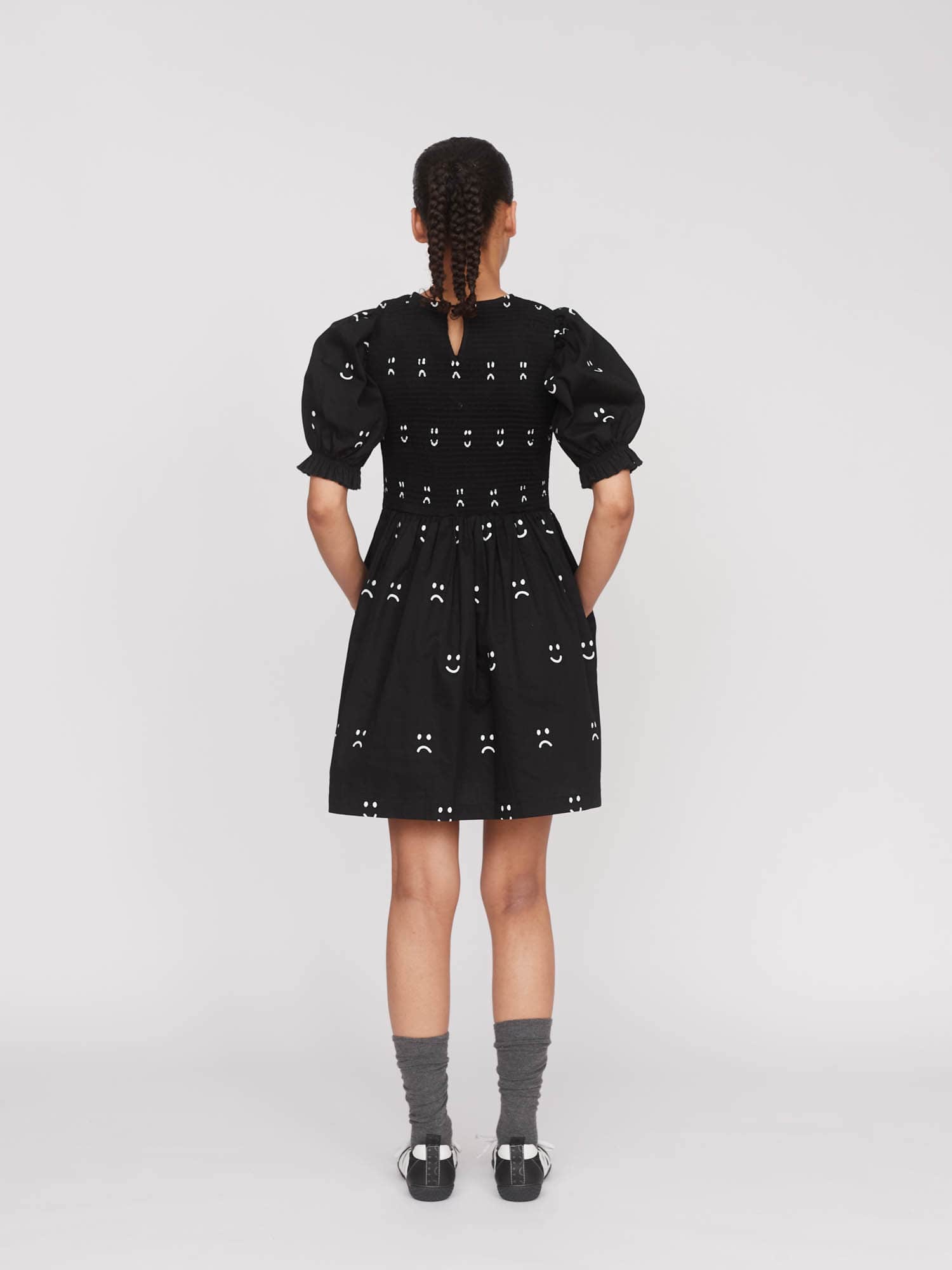 Happy Sad Shirred Mini Dress - Image 6
