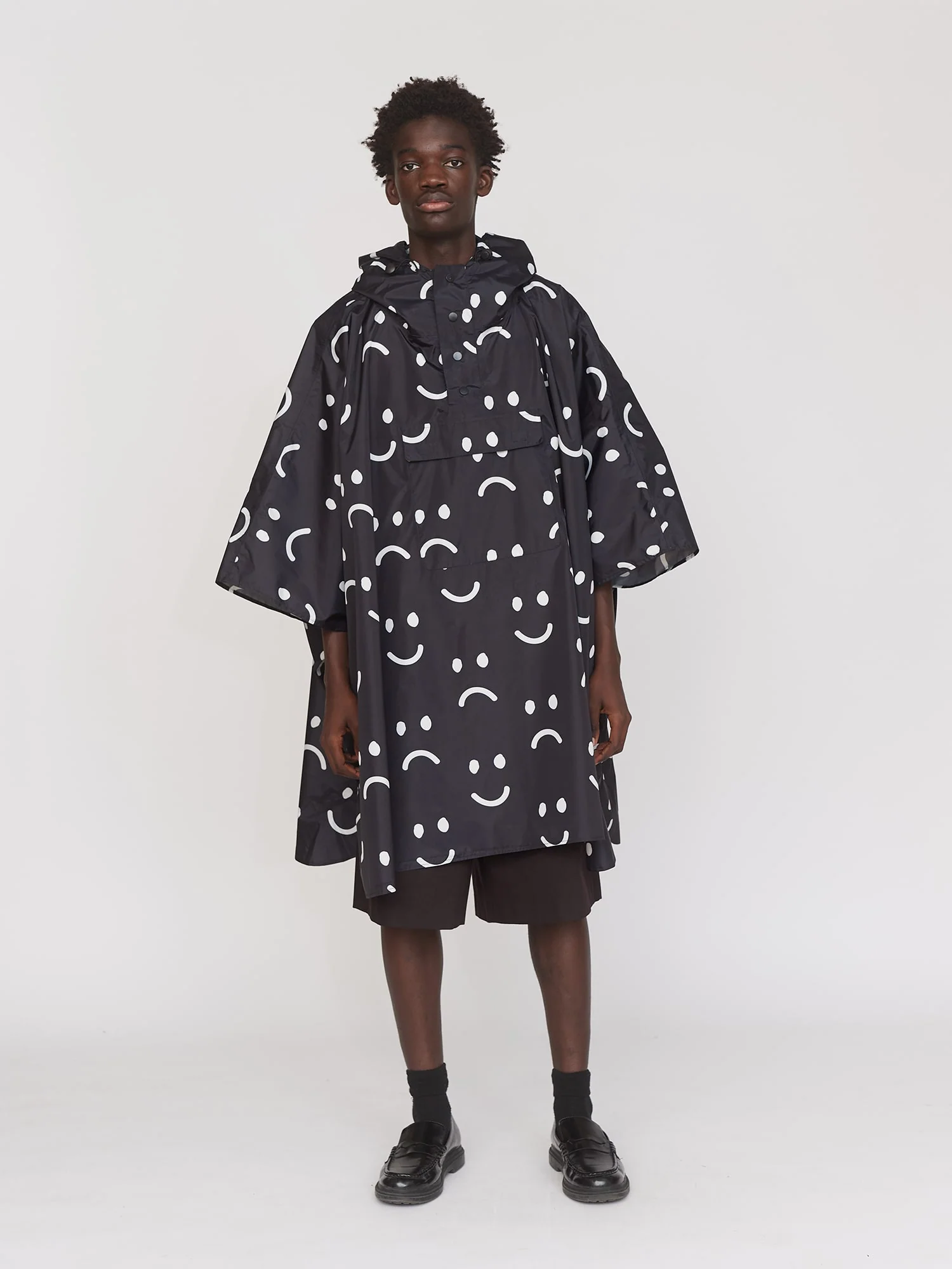 Happy Sad Rain Poncho