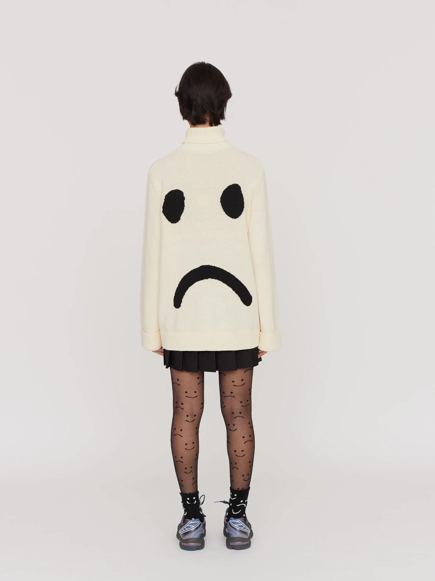 Happy Sad Roll Neck Knitted Jumper - Image 4